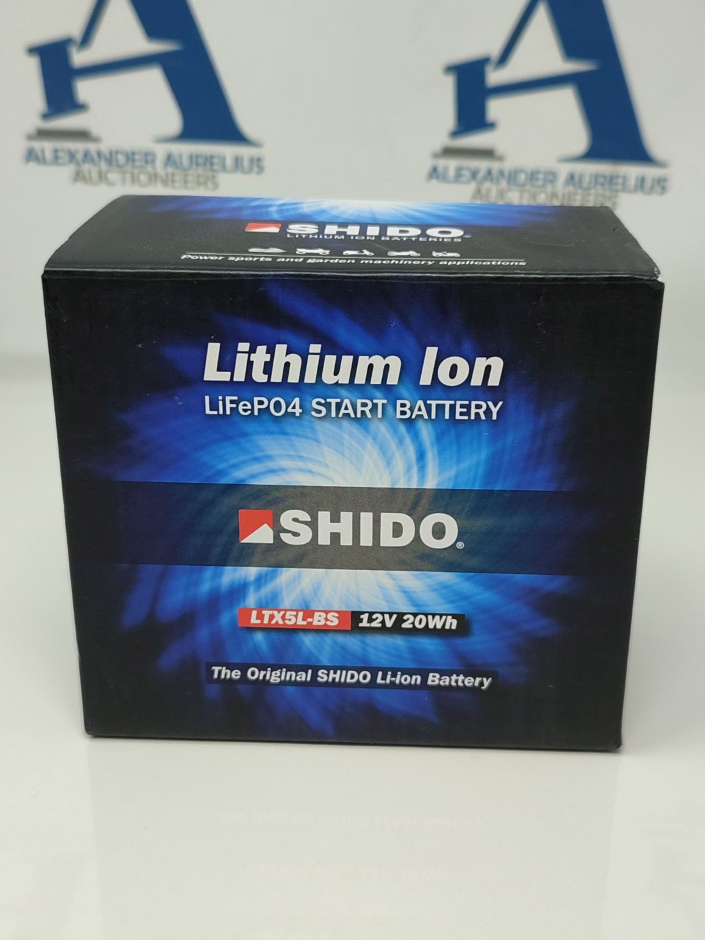 RRP £61.00 SHIDO LTX5L-BS LION -S- Motorcycle Battery Lithium Ion 12V 20WH. - Image 2 of 3