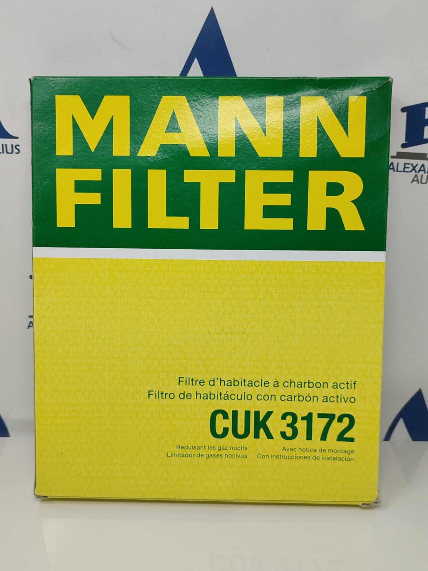 MANN-FILTER CUK 3172 Interior Filter - Pollen Filter with Activated Carbon - For Cars - Image 2 of 3