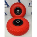 Relaxdays Cart Wheel Set of 2, 3.00-4", 260x85 mm, Puncture-Proof Rubber, 20 mm Axis,