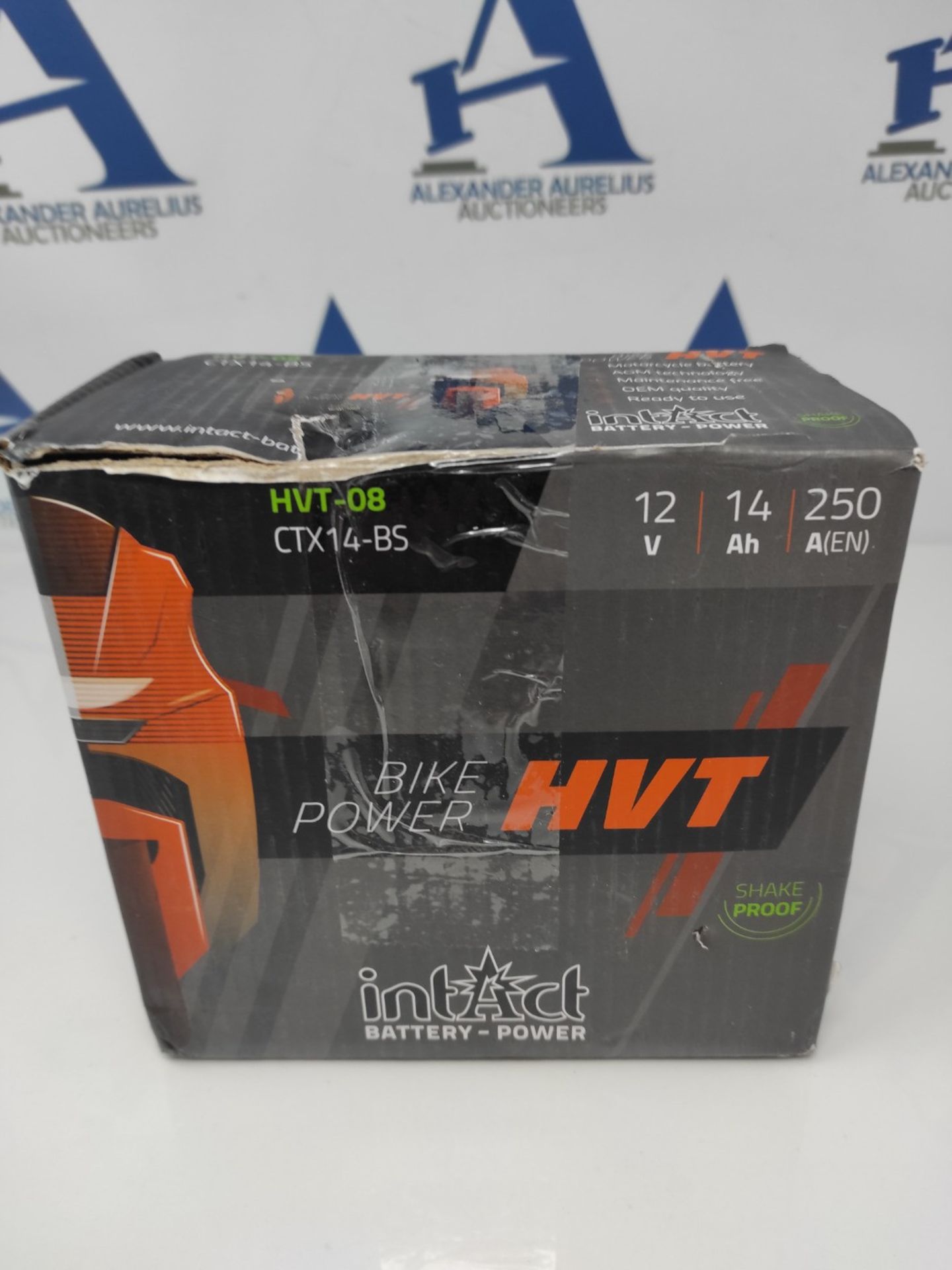 RRP £72.00 IntAct - HVT MOTORCYCLE BATTERY | Battery for motorcycle, lawn tractor. Maintenance-fr - Bild 2 aus 3