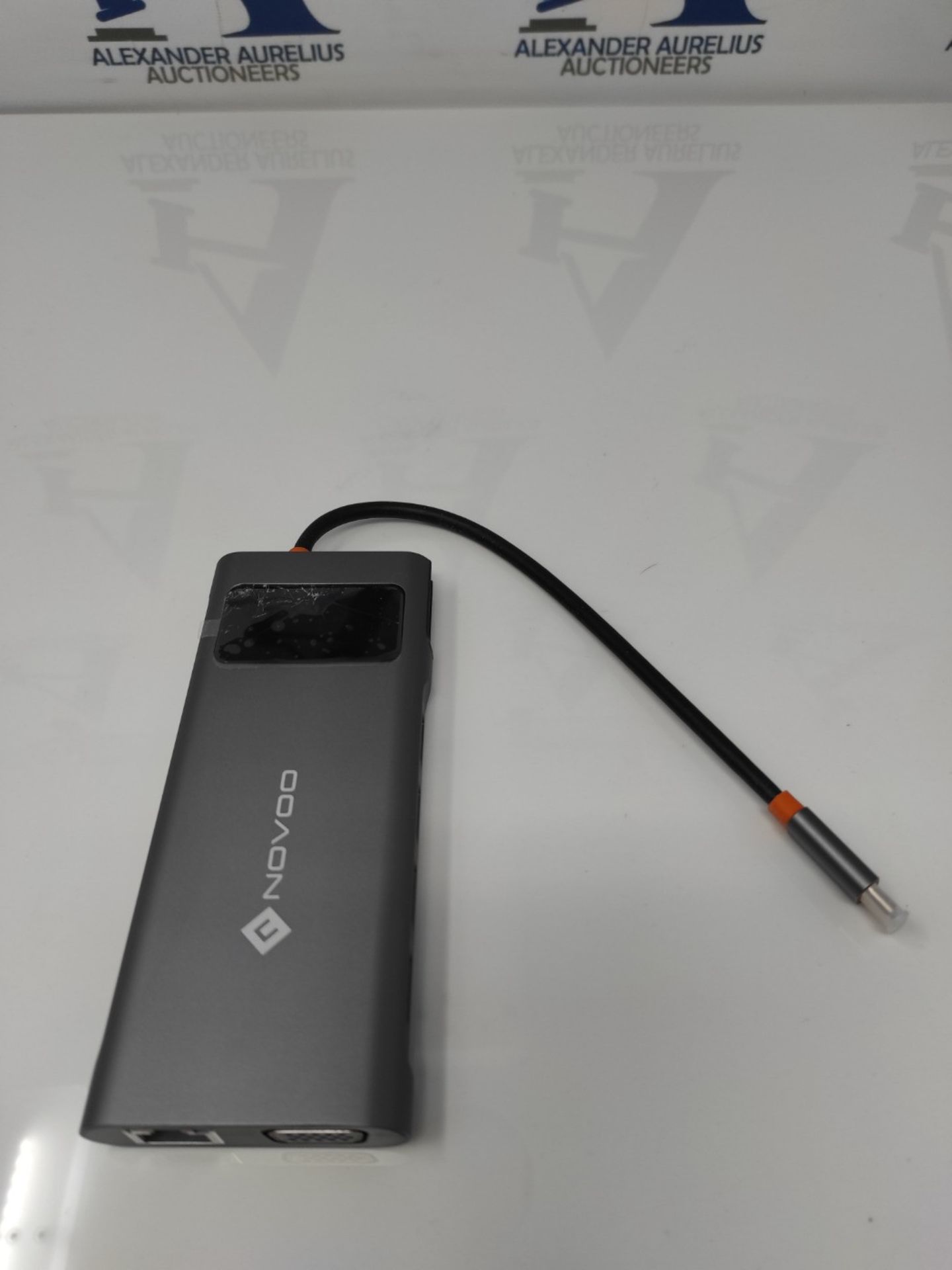 USB C Triple Display Docking Station, NOVOO 12 in 1 USB C Hub with 2 HDMI, VGA, Ethern - Bild 3 aus 3