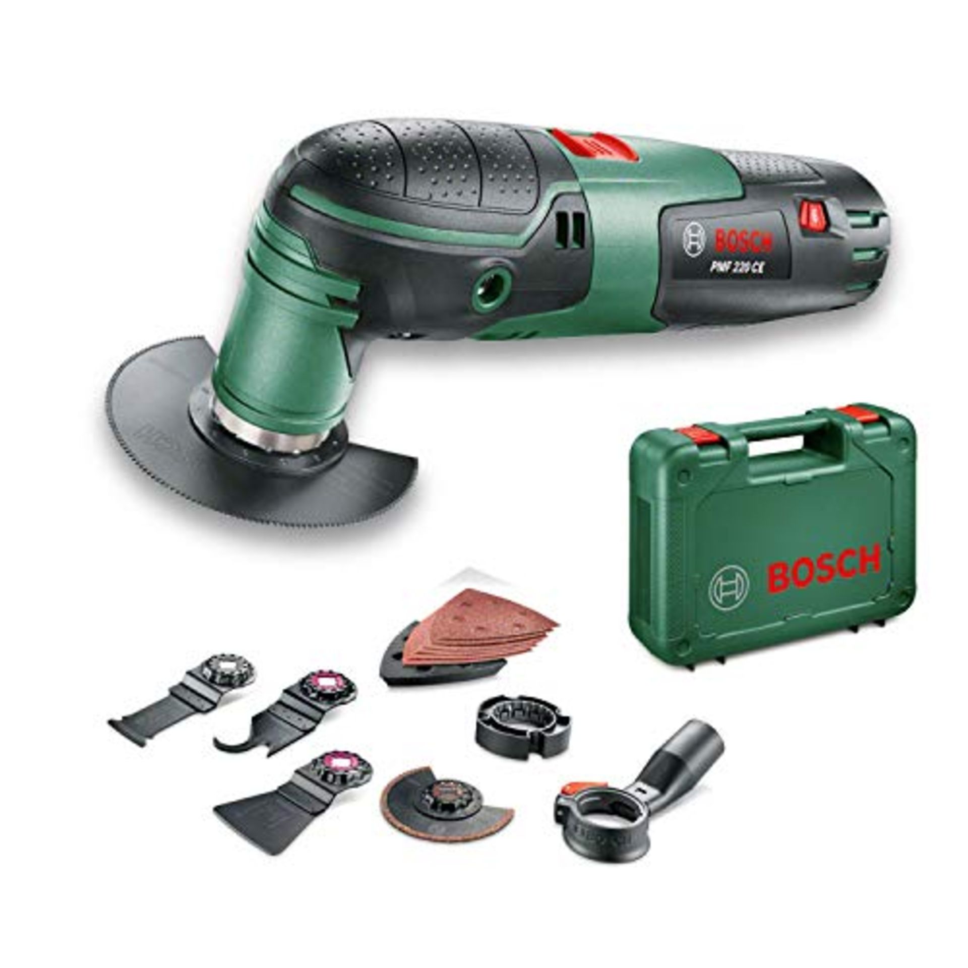 RRP £123.00 Bosch Home and Garden Bosch Multifunctional Tool PMF 220 CE Set (220 Watt, in case), G