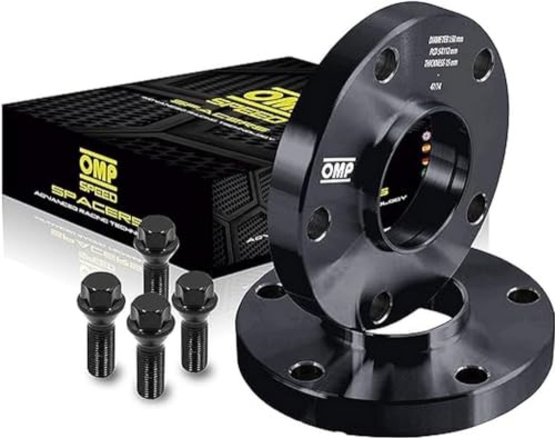 RRP £92.00 OMP SPEED SPACERS OMP 15MM 5X112 57.1 M14X1.5 CONIC+14X1.5 BALL