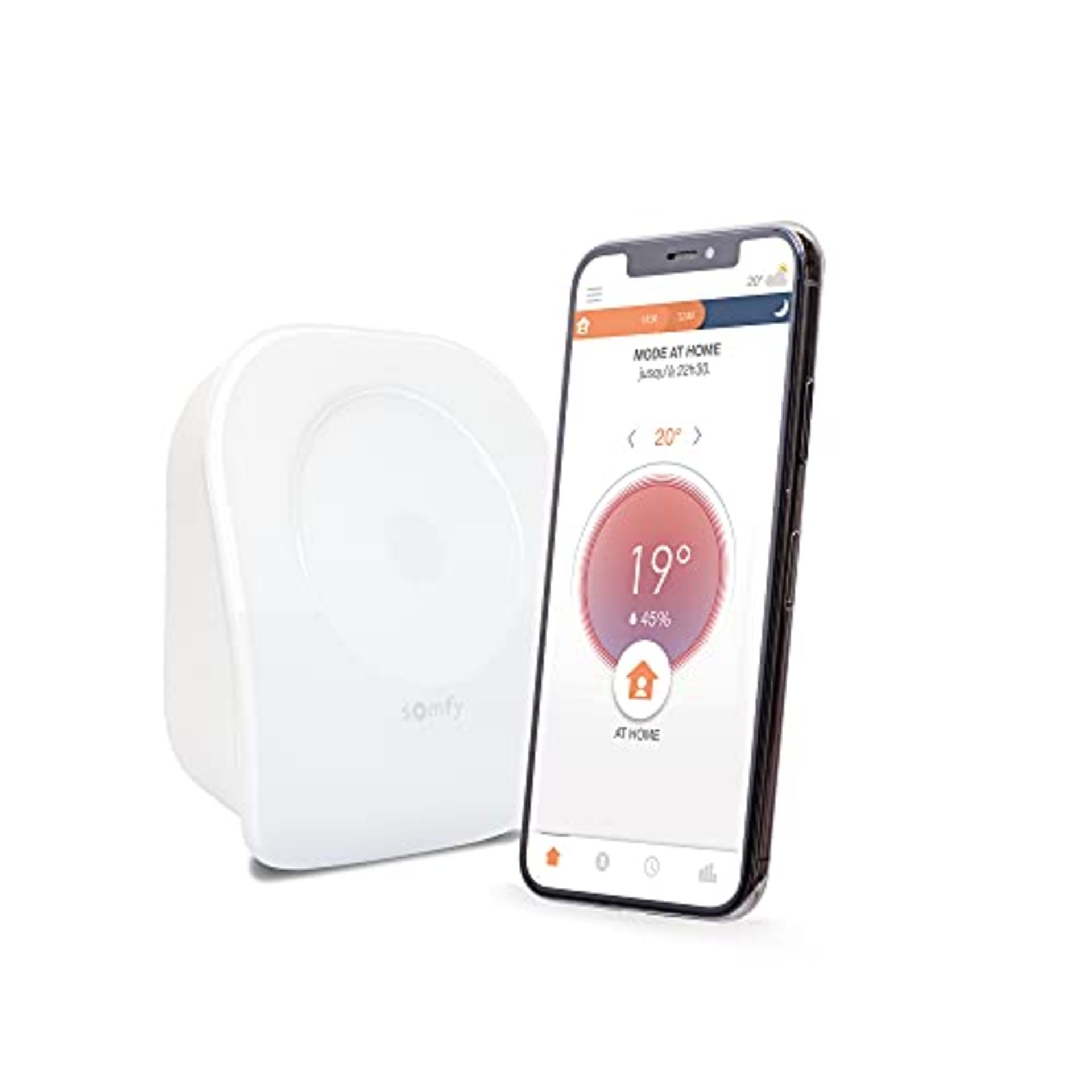 RRP £198.00 Somfy 1870775 - Connected Radio V2 Thermostat | Wireless | for Heating or Boiler | Dry