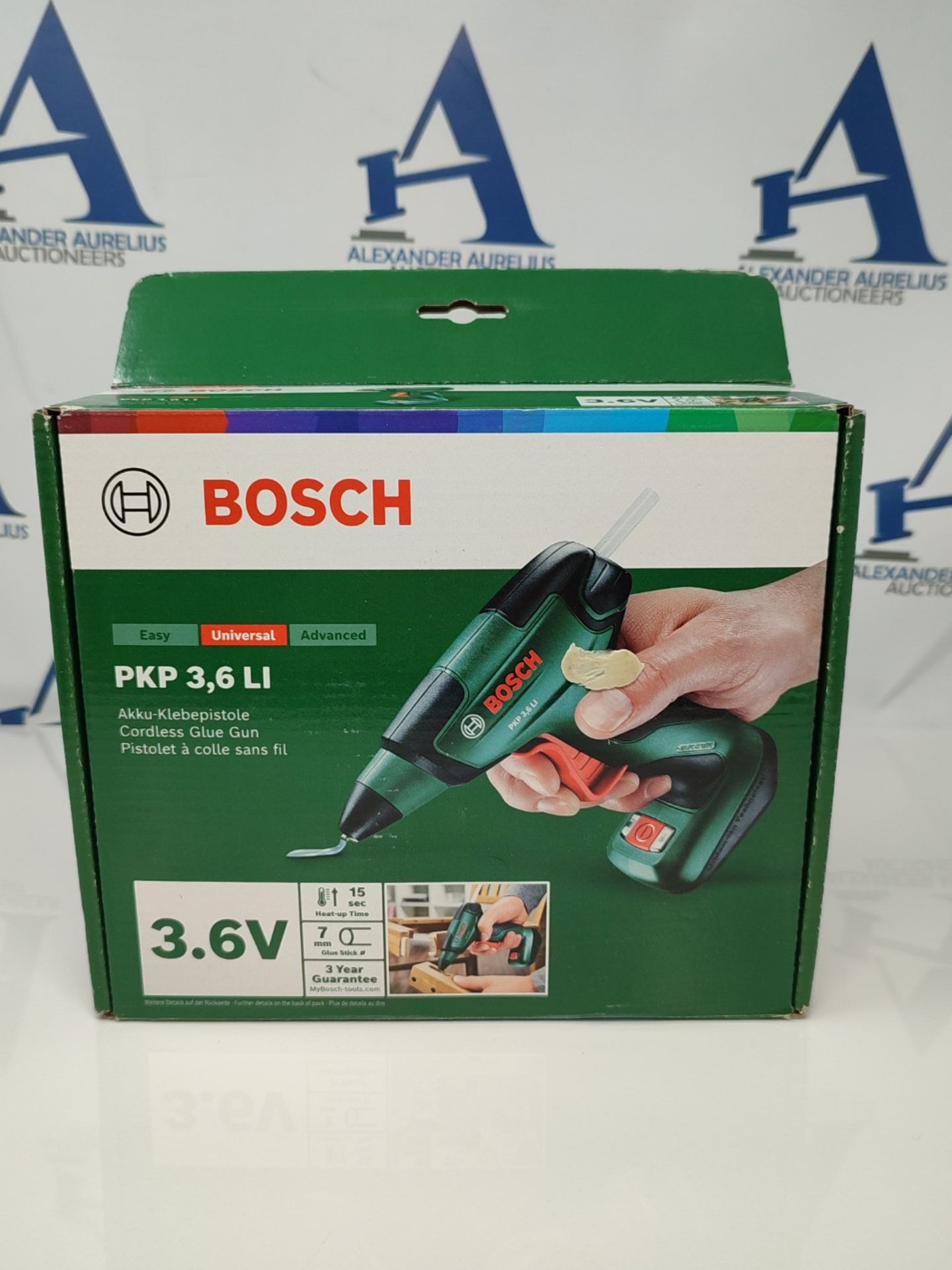 RRP £53.00 Bosch Home and Garden Bosch Battery Glue Gun PKP 3.6 LI (Micro-USB charger, 4 x Ultra - Image 2 of 3