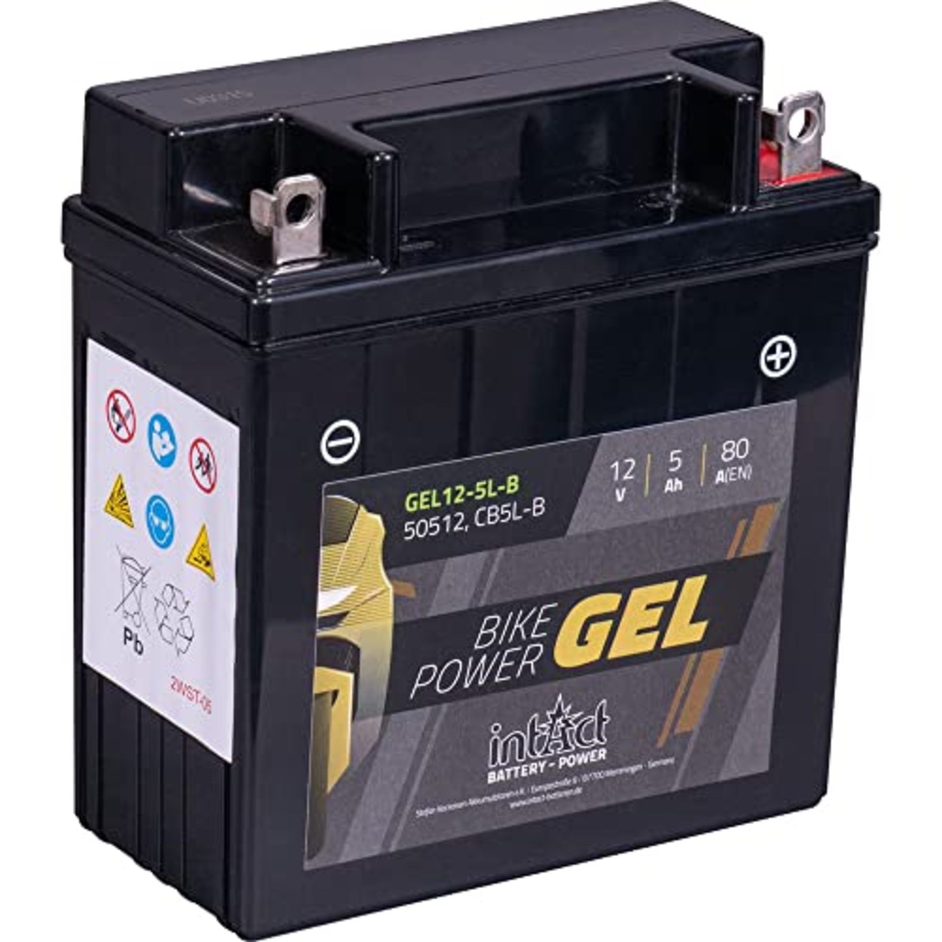 intAct - GEL MOTORCYCLE BATTERY | Battery with +30% starting power. For scooters, moto