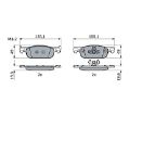 Bosch BP2055 Brake Pads - Front Axle - ECE-R90 Certification - 1 set of 4 brake pads