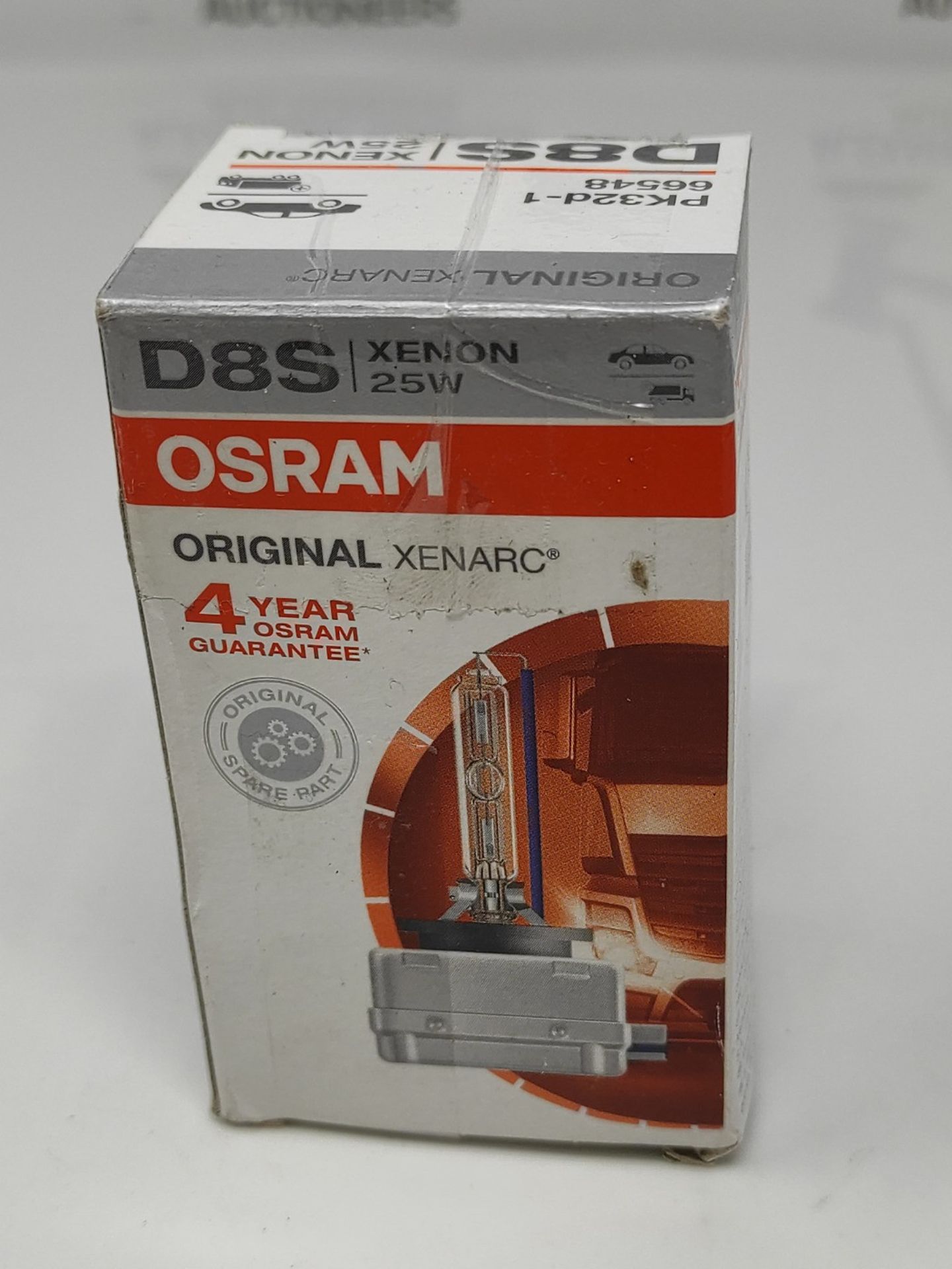 RRP £72.00 Osram 66548 Xenon Car Lamp 25W 12V, XENARC D8S Front Headlights, 1 Folding Box - Image 2 of 3