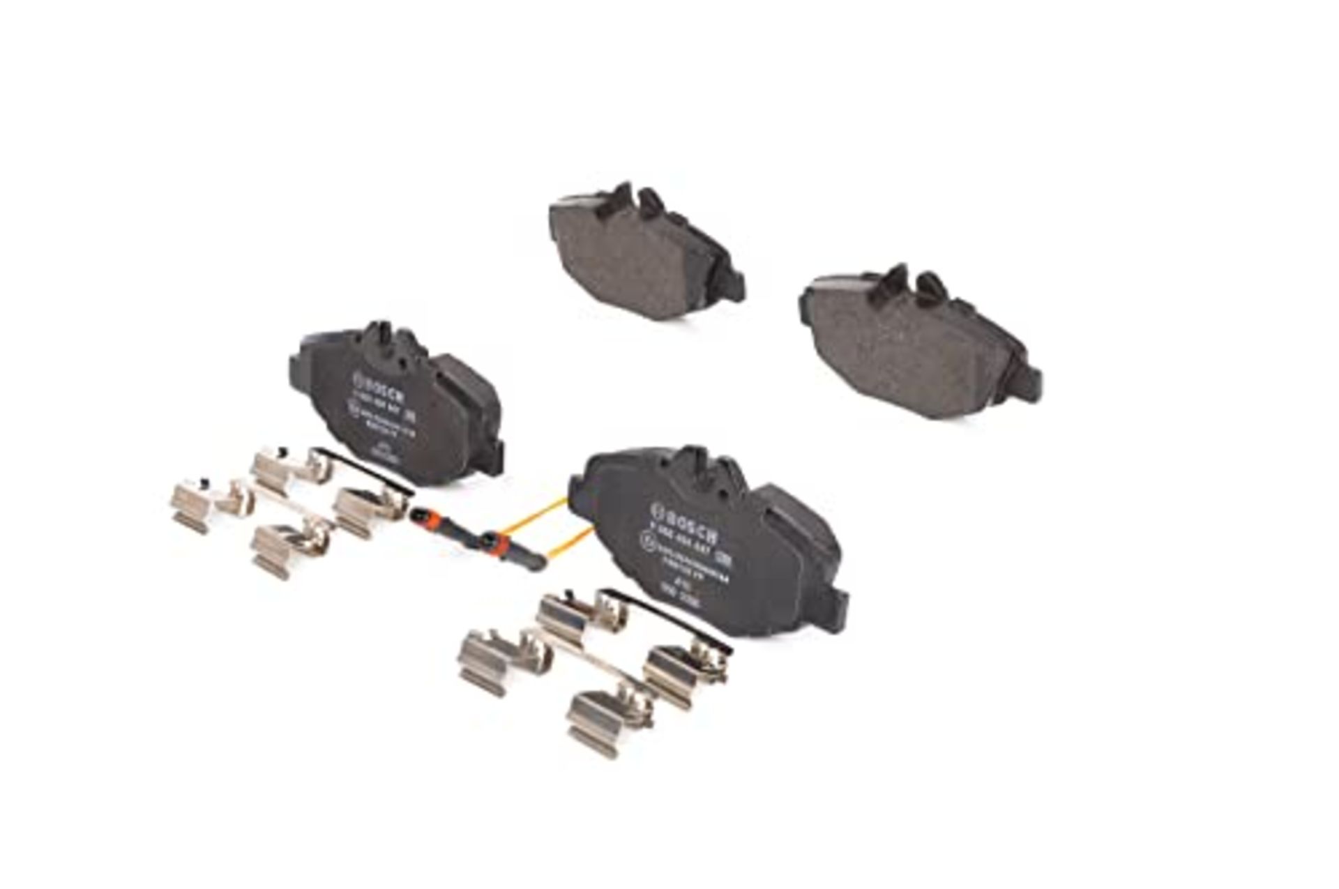 Bosch BP1197 Brake Pads - Front Axle - ECE-R90 Certification - four brake pads per set