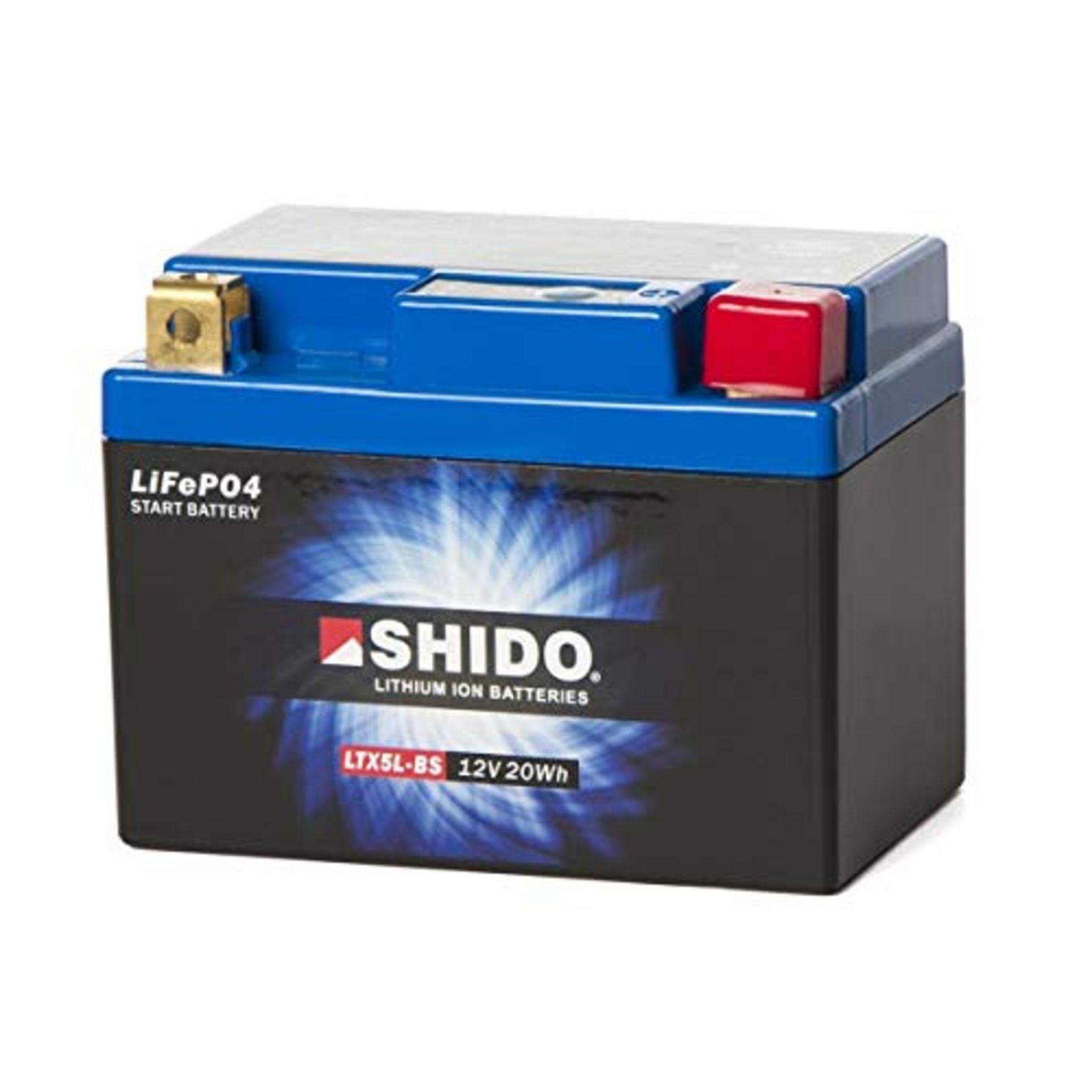 RRP £61.00 SHIDO LTX5L-BS LION -S- Motorcycle Battery Lithium Ion 12V 20WH.