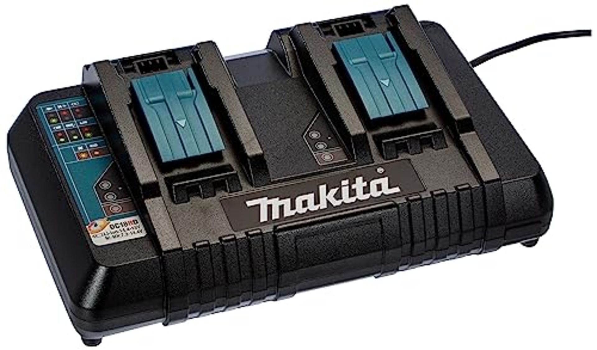 RRP £68.00 Fast charger for 2 Li-Ion 14.4 to 18 V batteries - MAKITA DC18RD