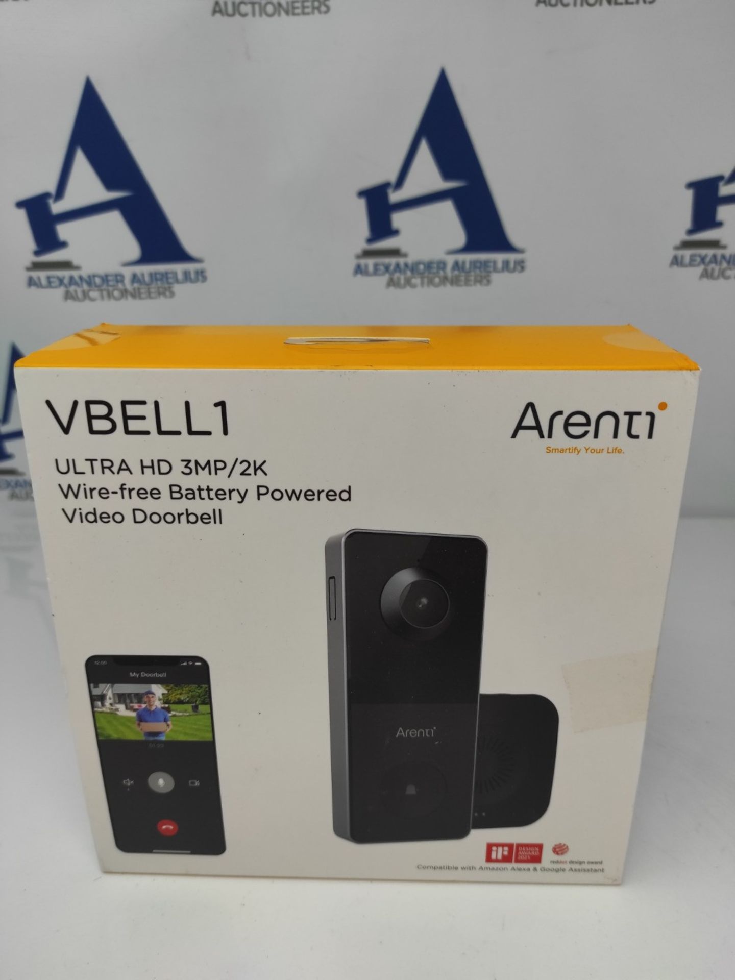 RRP £89.00 AREN'TI VBELL1 2K Video Doorbell with SD Card, Wireless Outdoor Camera Doorbell with R - Bild 2 aus 3