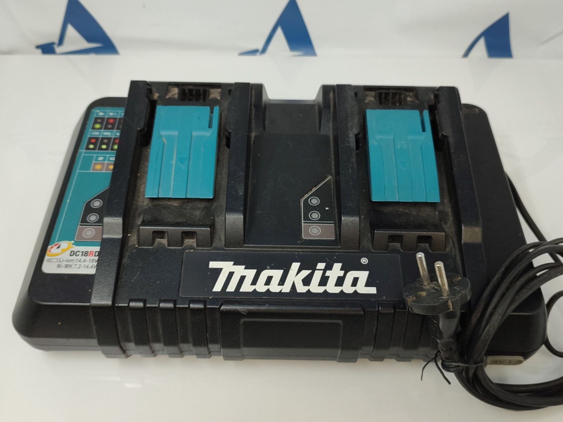 RRP £68.00 Fast charger for 2 Li-Ion 14.4 to 18 V batteries - MAKITA DC18RD - Image 2 of 2