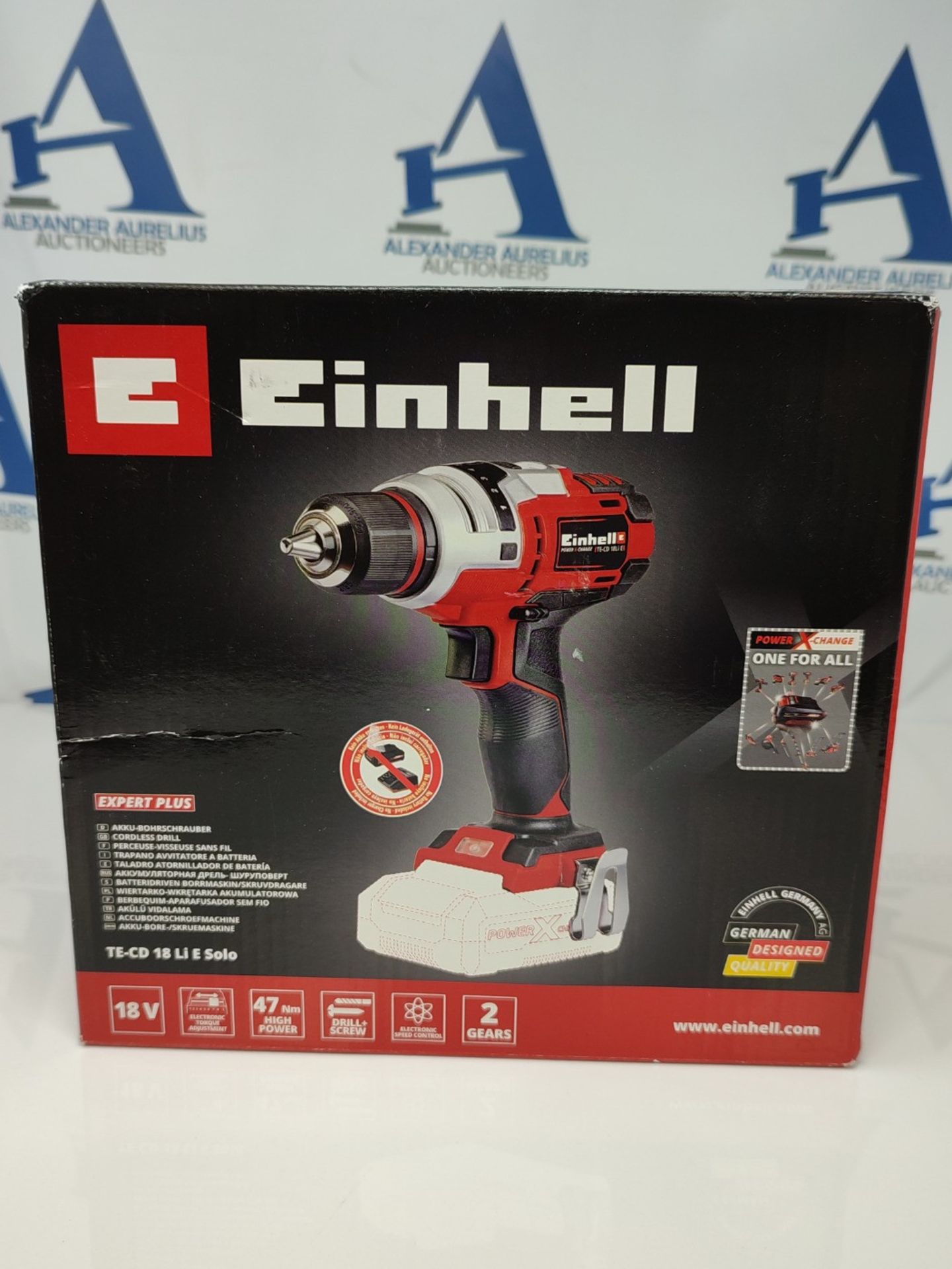 RRP £56.00 Einhell Cordless Drill Driver TE-CD 18 Li E - Solo Power X-Change (Lithium Ion, 2-spee - Image 2 of 3