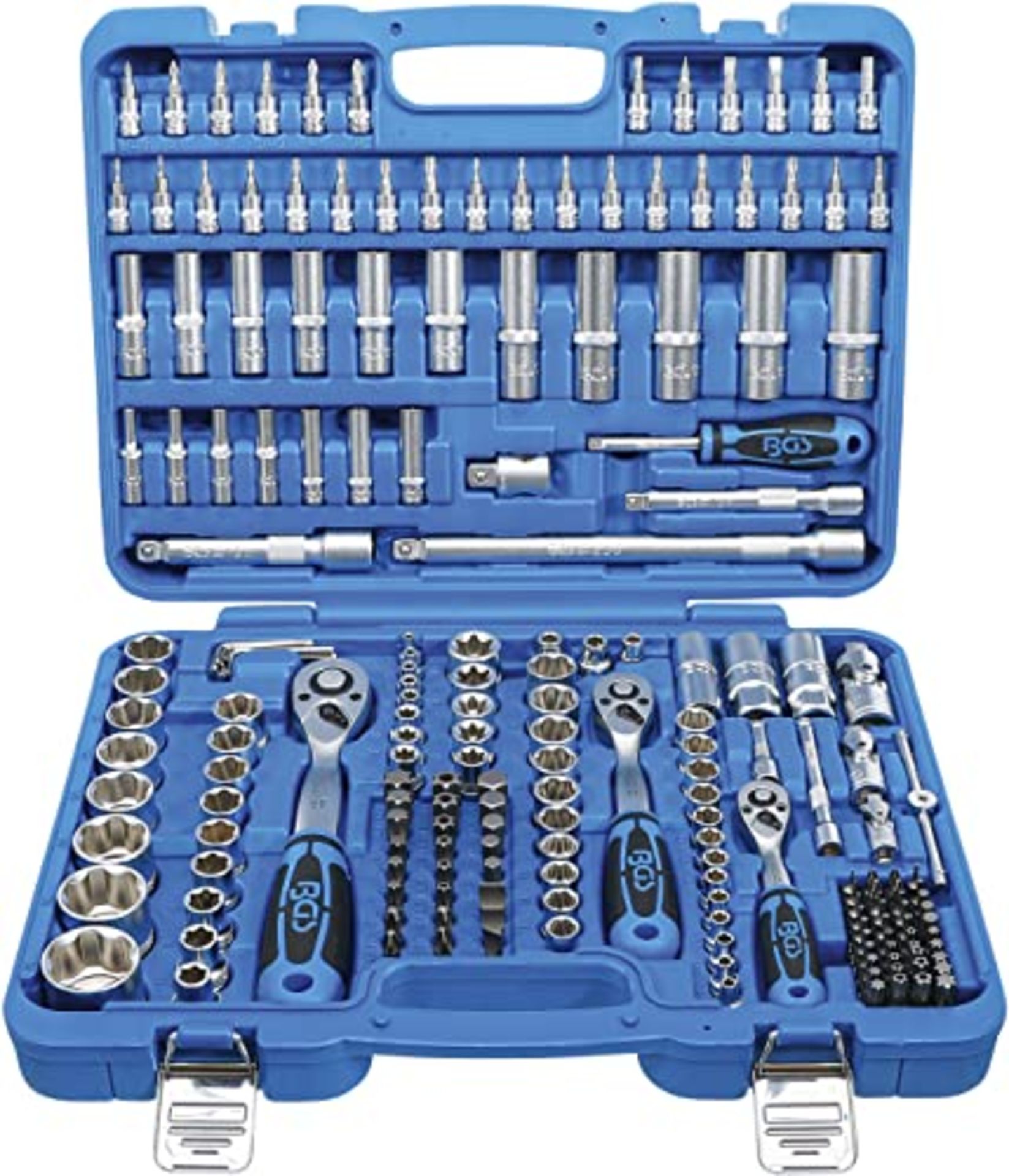 RRP £97.00 BGS 2292 | Socket Set with Profiled Shafts | 192 pieces | Drive 6.3 mm (1/4") / 10 mm