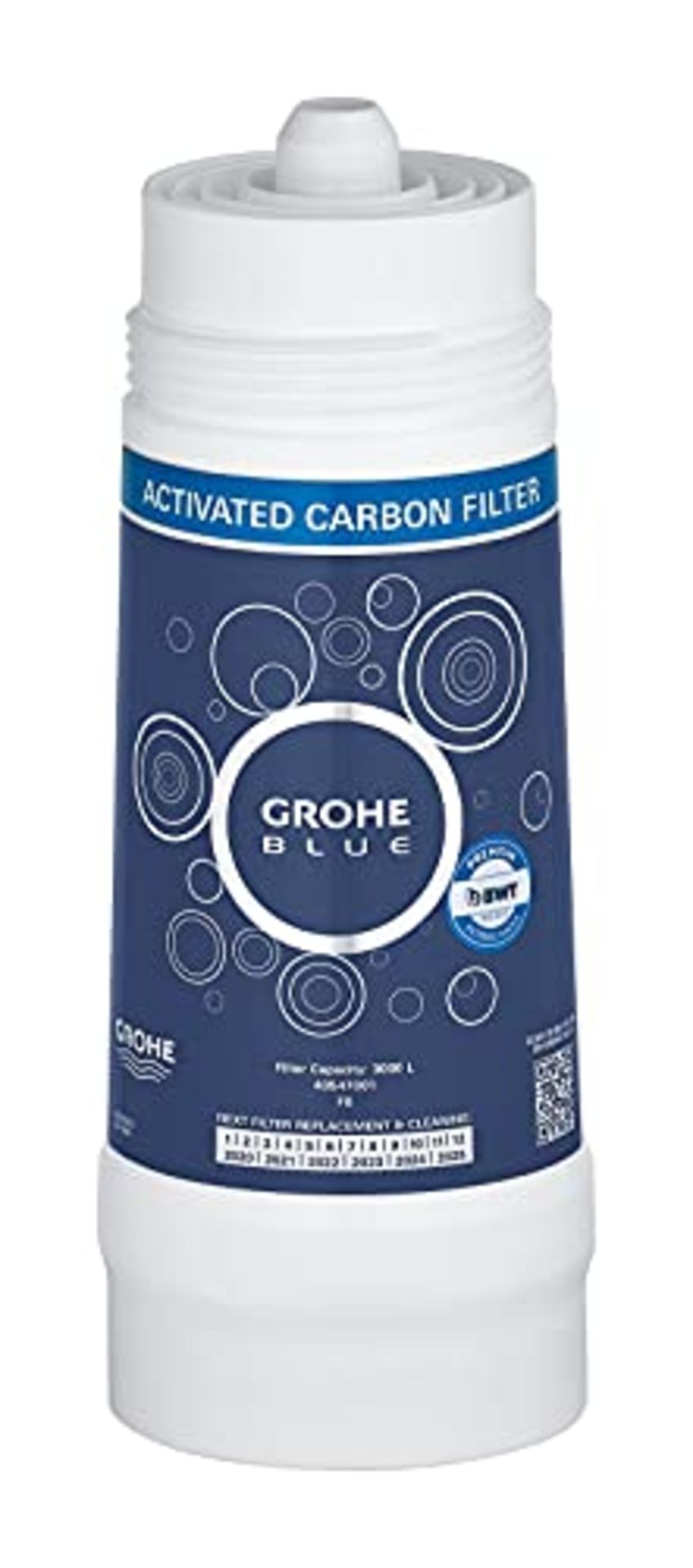 RRP £73.00 GROHE Blue, Filter cartridge 3000L, S size, reduces taste-disrupting substances, activ