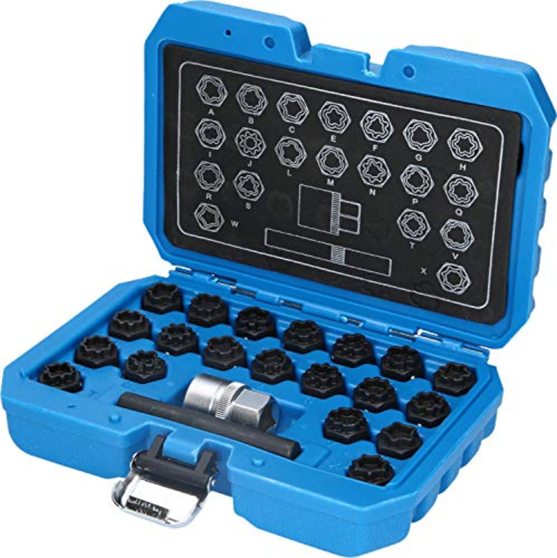 RRP £126.00 BRILLIANT Tools Assorted Anti-theft Wheel Bolts Set for Audi, 22 pcs.