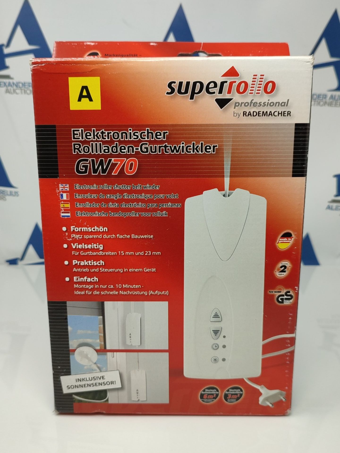 RRP £119.00 SuperRollo Electric Roller Shutter Winder GW70, surface-mounted, includes solar sensor - Image 2 of 3