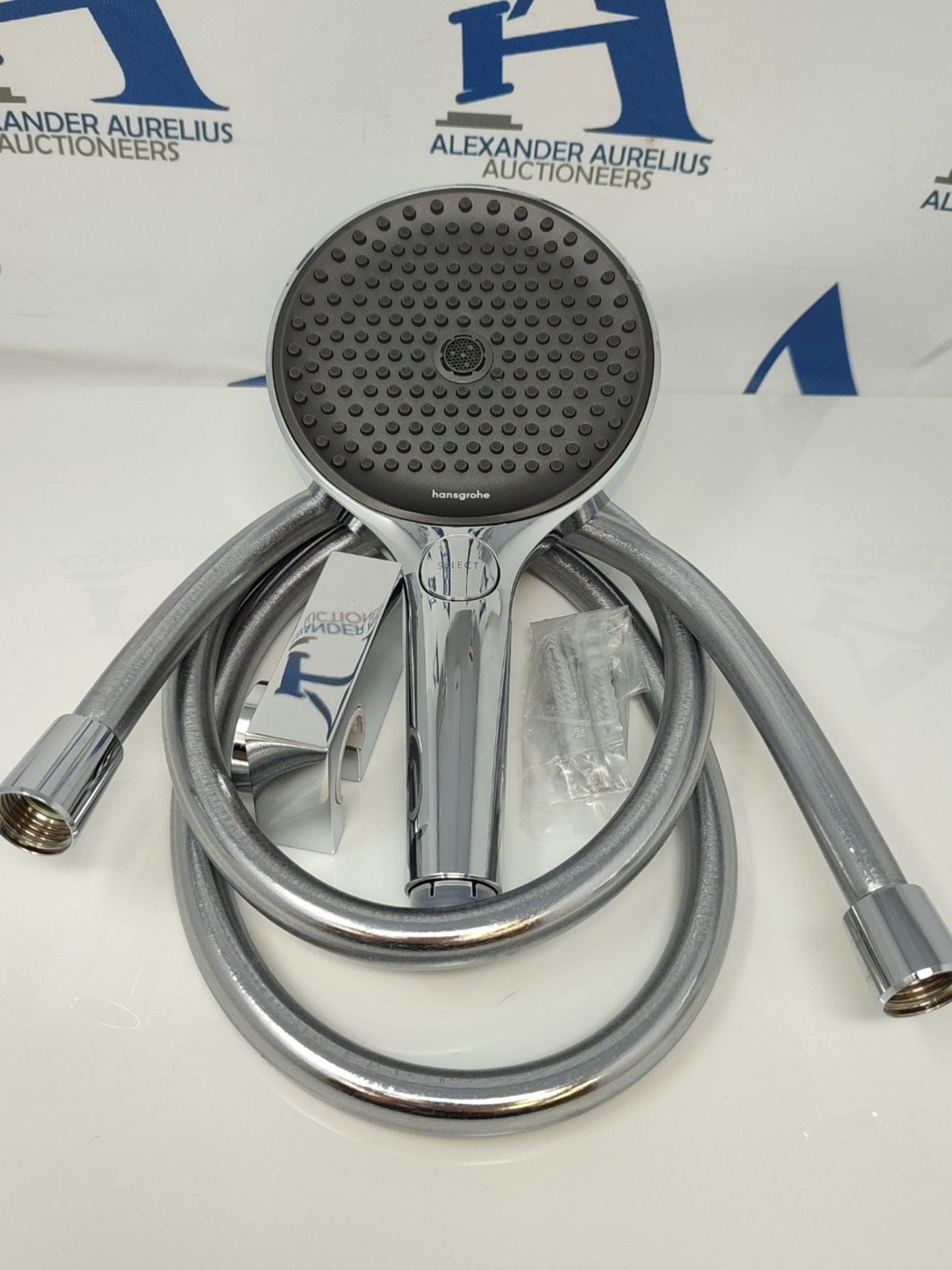 RRP £129.00 hansgrohe Rainfinity Shower System 130mm (shower head, hose 160cm, holder, 3 spray typ - Image 2 of 3