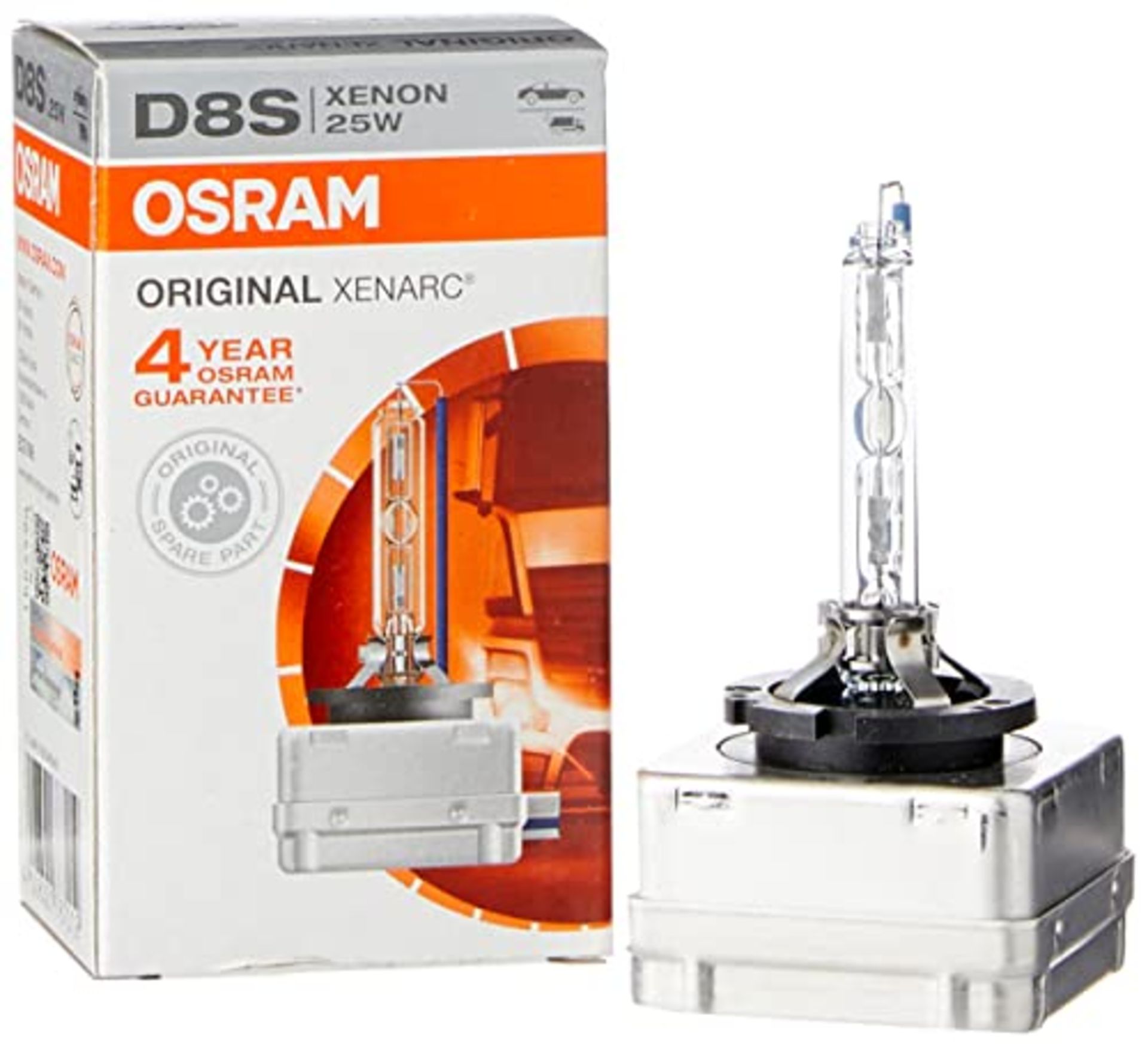 RRP £72.00 Osram 66548 Xenon Car Lamp 25W 12V, XENARC D8S Front Headlights, 1 Folding Box
