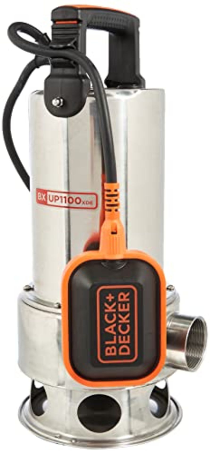 RRP £99.00 BLACK+DECKER Submersible Pump BXUP1100XDE for dirty water (1100 W, max. flow rate 16,5