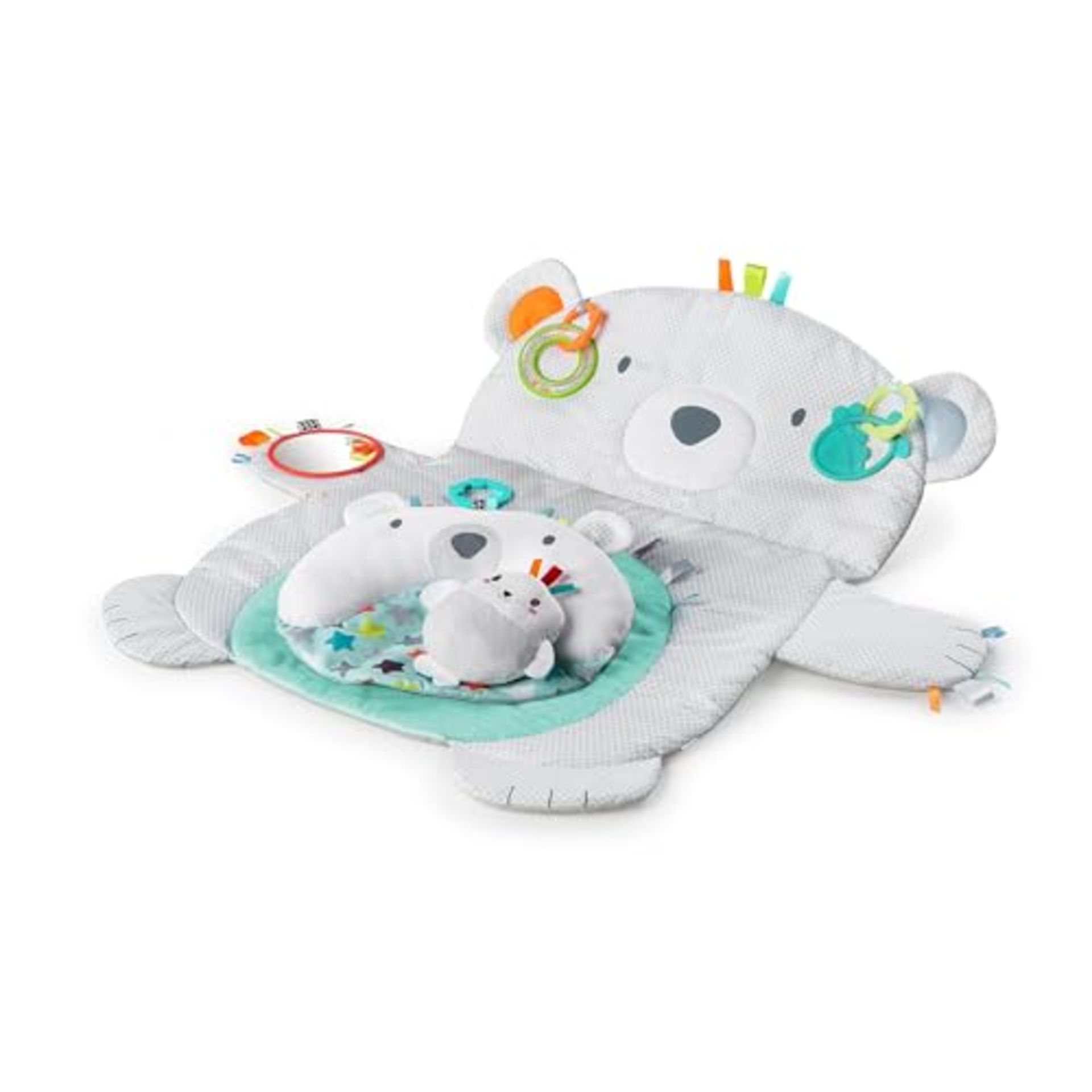 Bright Starts, supporting play mat, polar bear, perfect for tummy time playing, machin