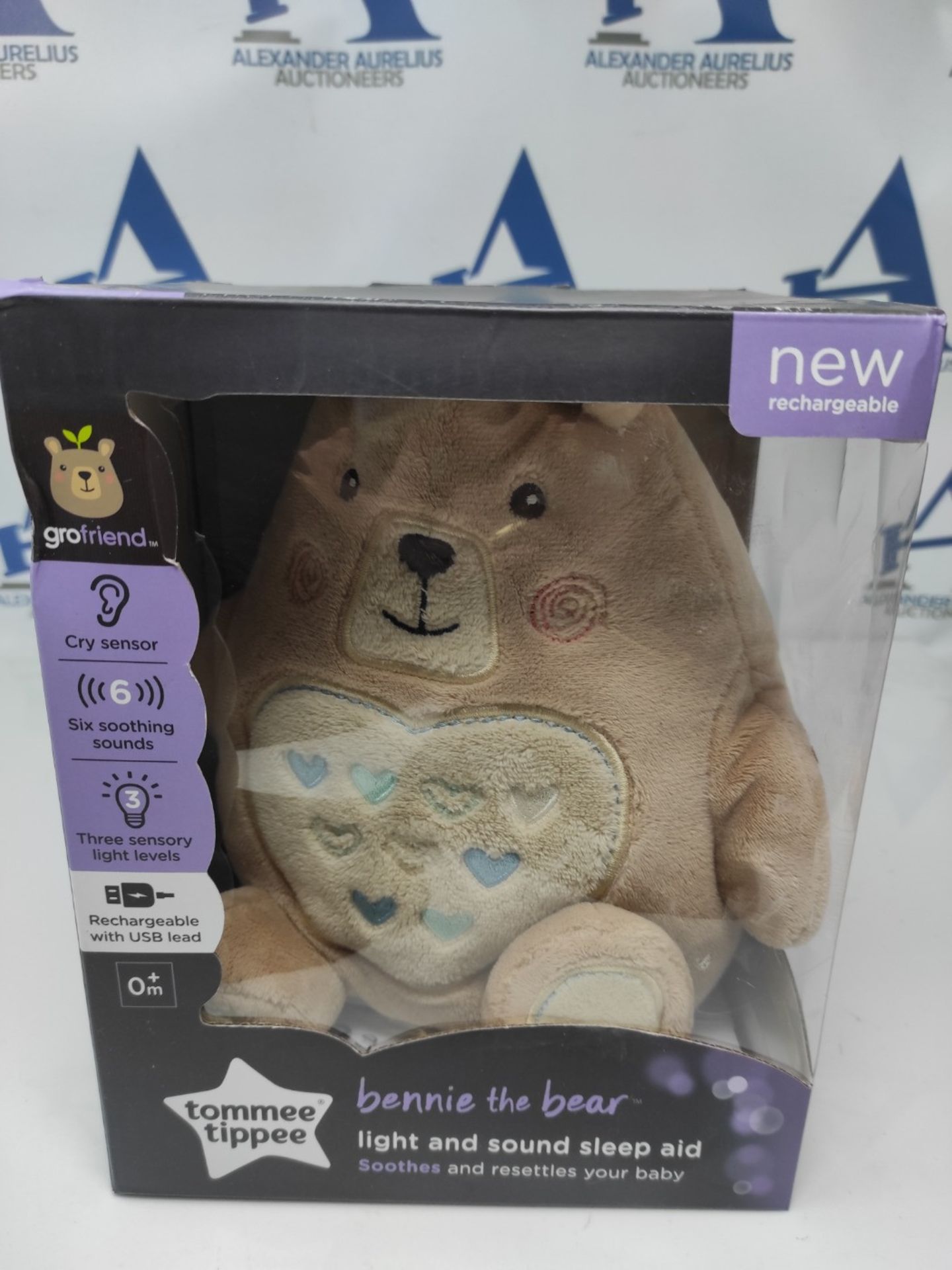 Tommee Tippee Bennie The Bear Grofriends is a rechargeable light and sound sleep aid. - Image 2 of 2