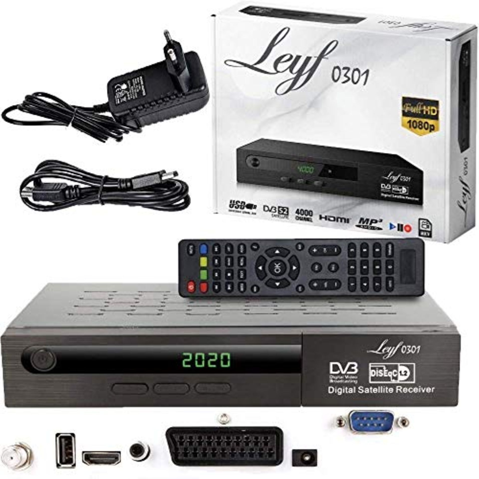 Leyf Satellite Receiver with PVR Recording Function Digital Satellite Receiver (HDTV,