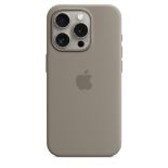RRP £54.00 Apple iPhone 15 Pro Silicone Case with MagSafe - Clay Brown