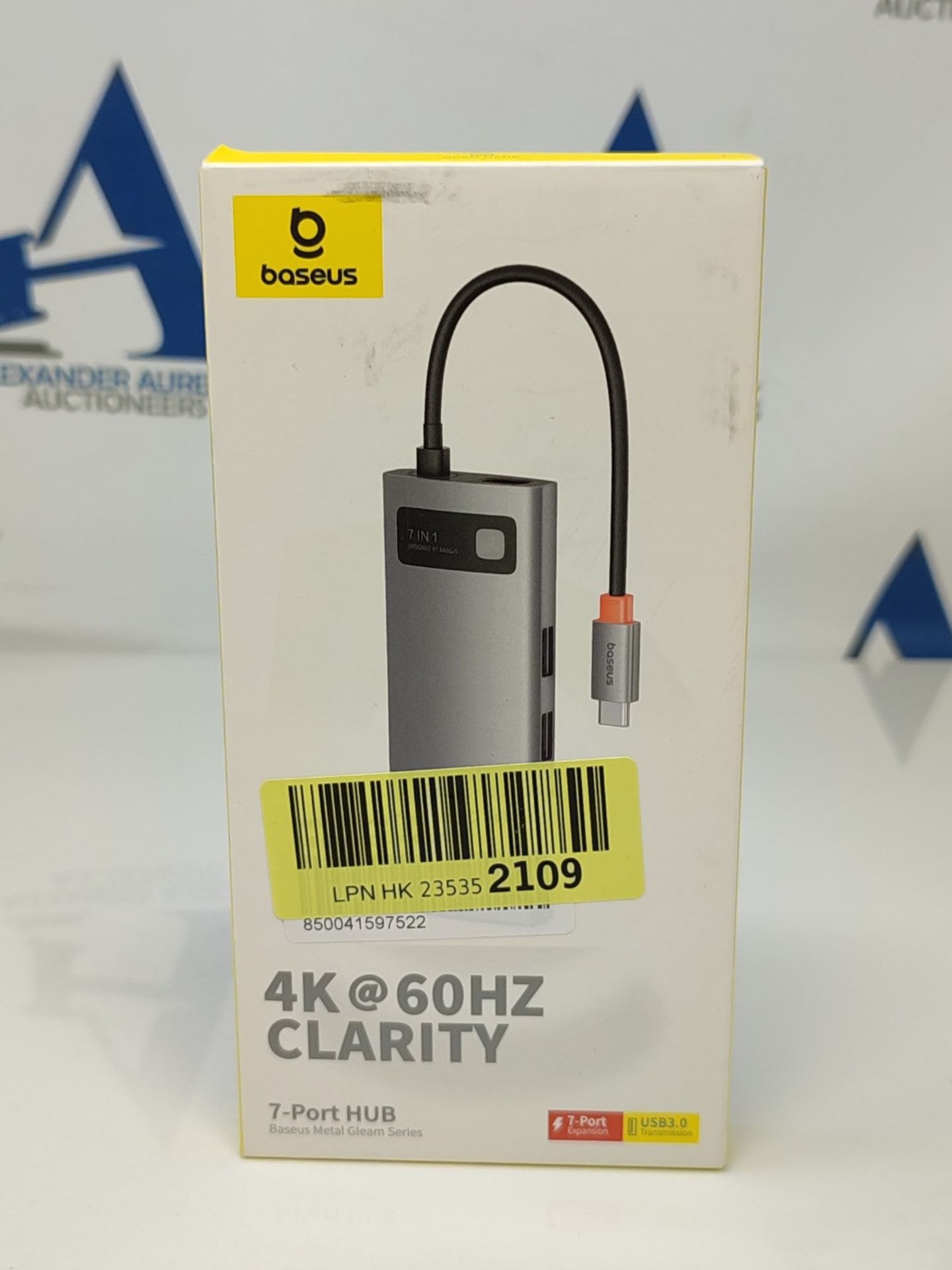 Baseus USB C Hub 7 in 1 Adapter with 4K@60Hz HDMI, 100W PD, 3 USB-A 3.0 5Gbps, SD/TF C - Bild 2 aus 3