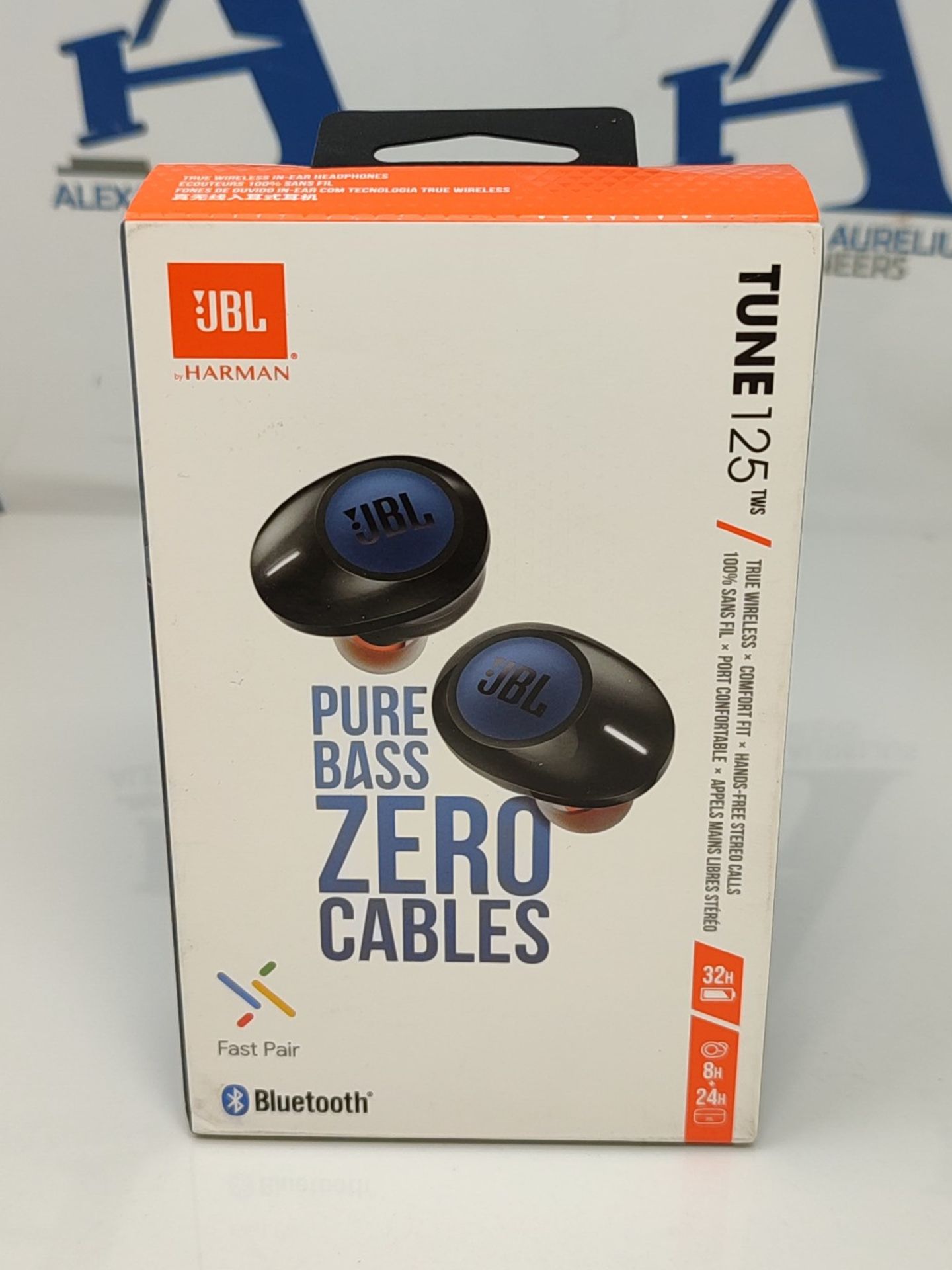 RRP £99.00 JBL Tune 125 TWS In-Ear Bluetooth Headphones in Blue - Wireless earphones with built-i - Bild 2 aus 3