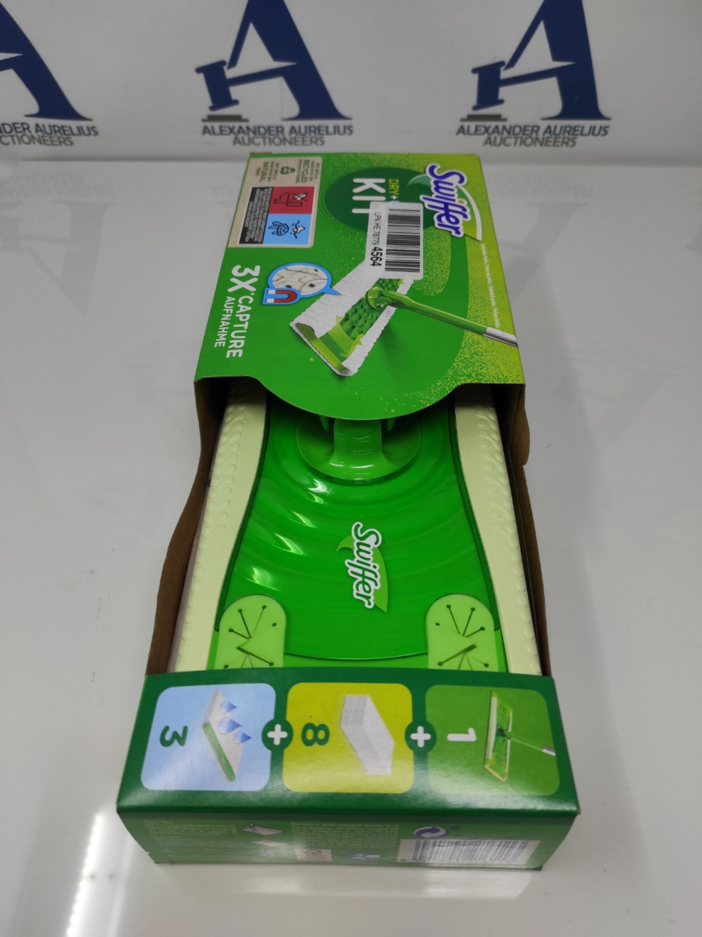 Swiffer Complete Kit Mop, 8 Dry Cloths + 3 Wet Cloths, Traps and Retains 3x More Dust, - Image 2 of 3