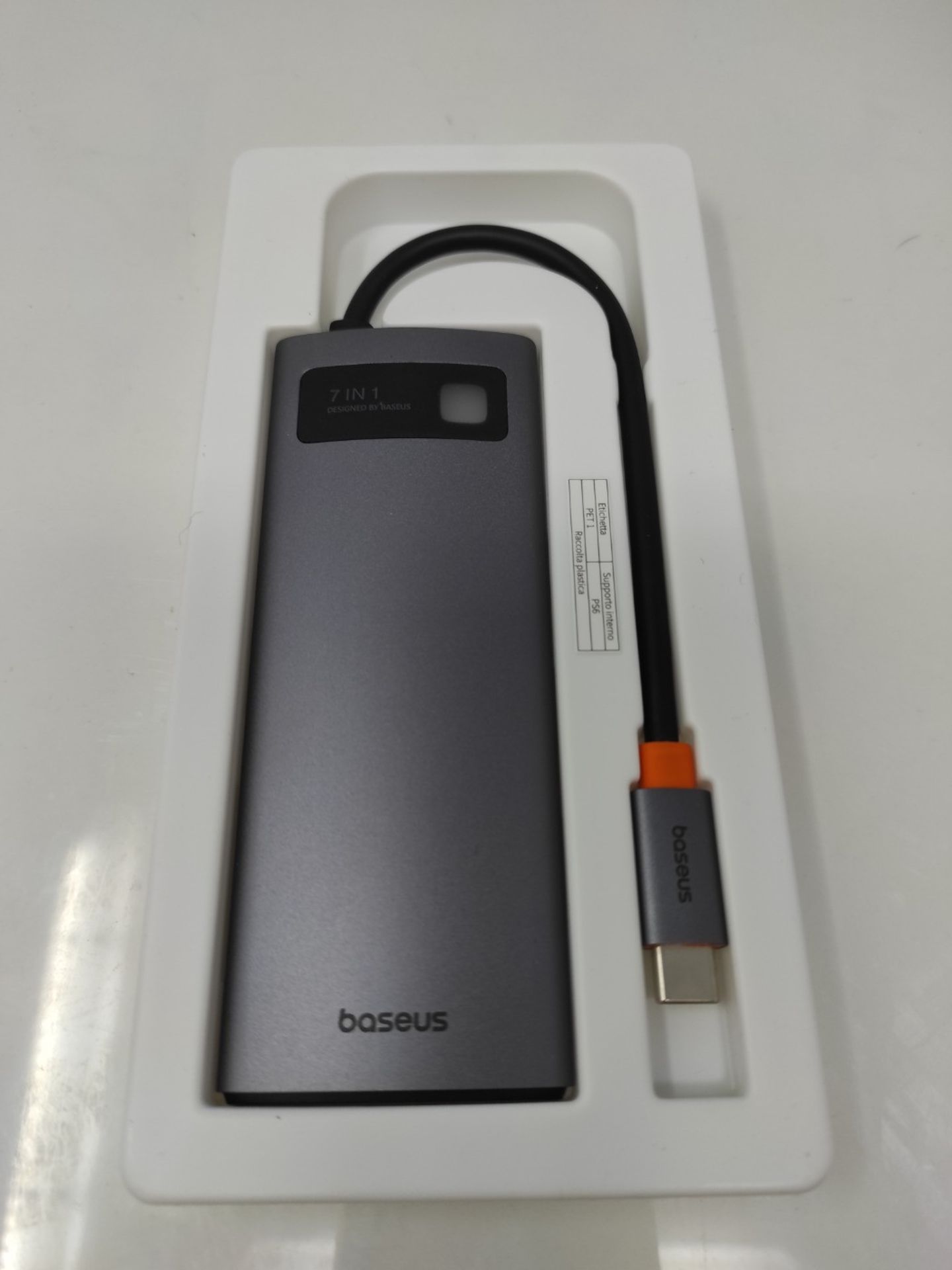 Baseus USB C Hub 7 in 1 Adapter with HDMI 4K@60Hz, PD 100W, 3 USB-A 3.0 5Gbps, SD/TF C - Image 3 of 3