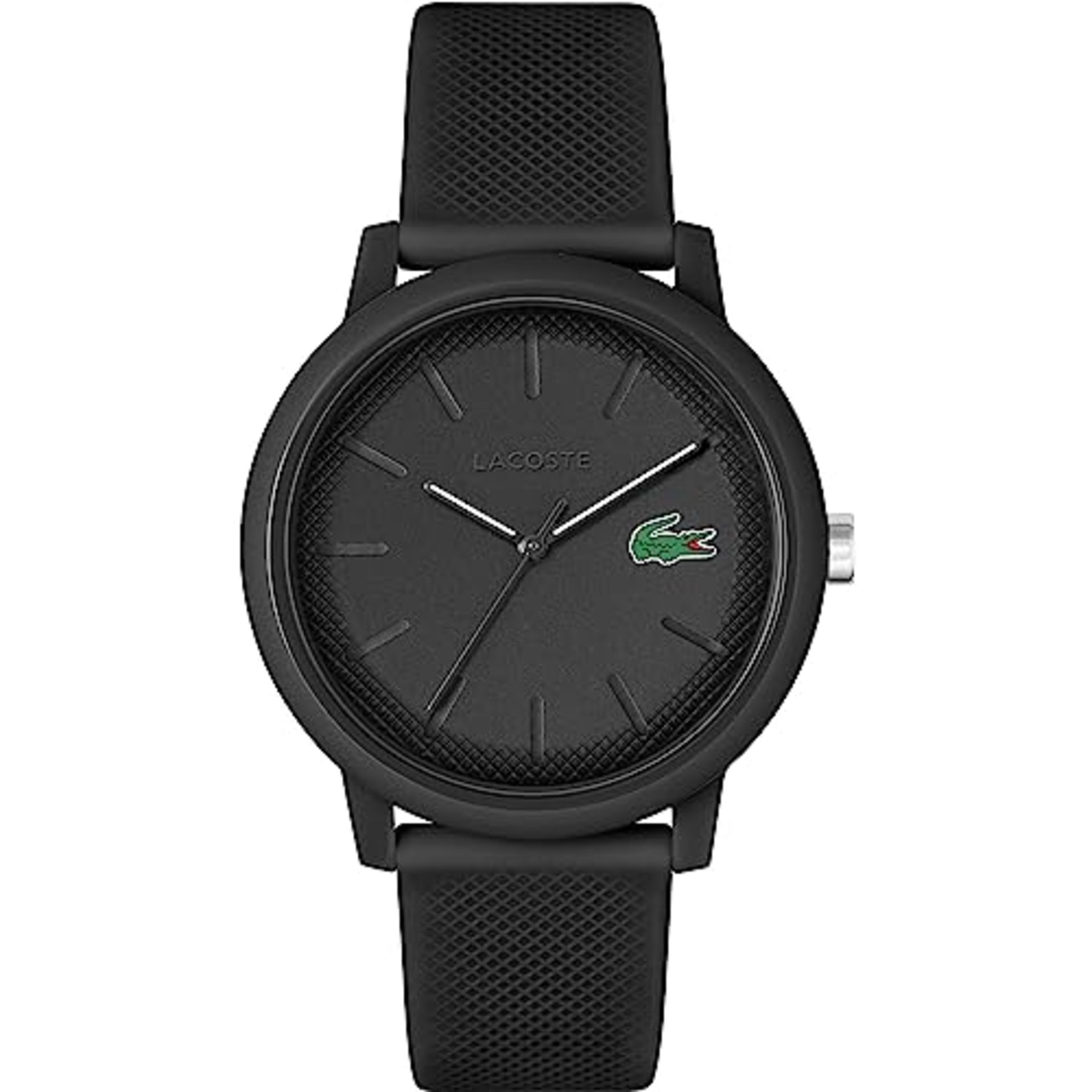 RRP £83.00 Lacoste Analog Quartz Watch for Men with Black Silicone Strap - 2011171