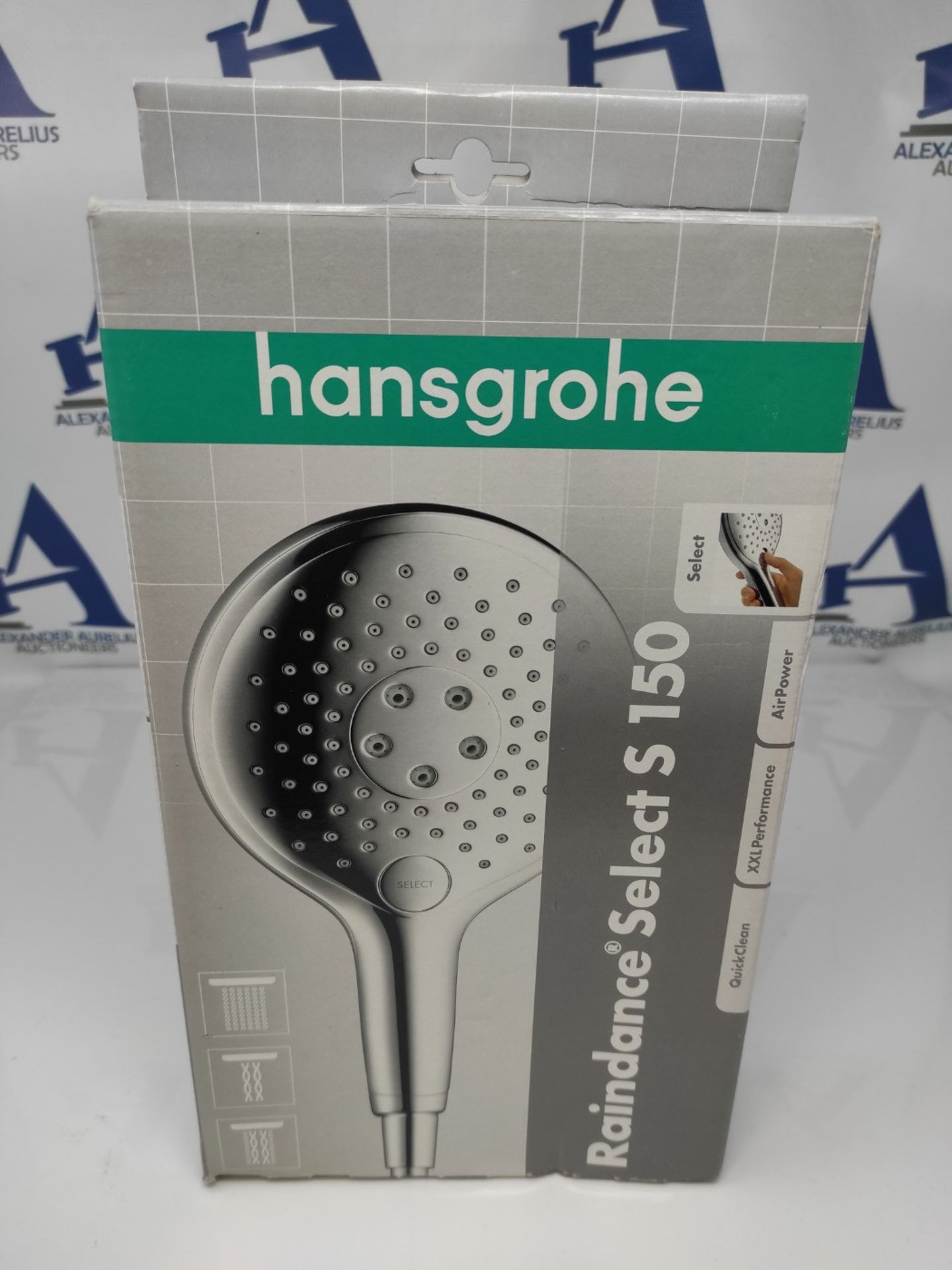RRP £92.00 hansgrohe Raindance Select S - Showerhead, round Handheld Showerhead (# 150 mm) with - Image 2 of 3