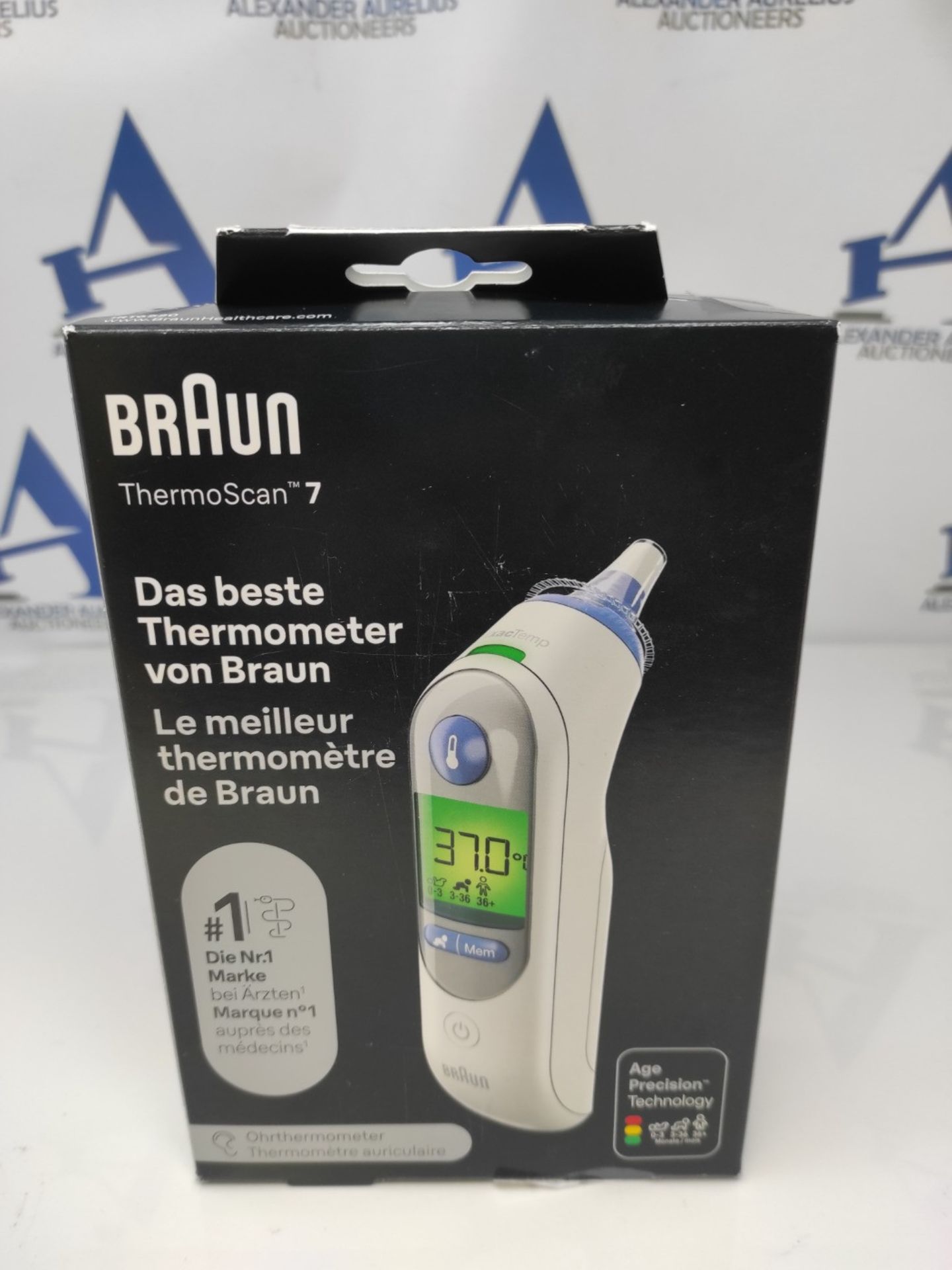 RRP £52.00 Braun ThermoScan 7 ear thermometer (Age Precision, color-coded temperature display, fe - Image 3 of 3