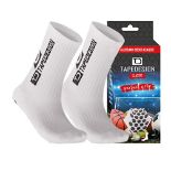 TAPEDESIGN "Classic" - 1 Pair of Non-Slip Soccer Socks with Rubberized Nubs (Unisex) -