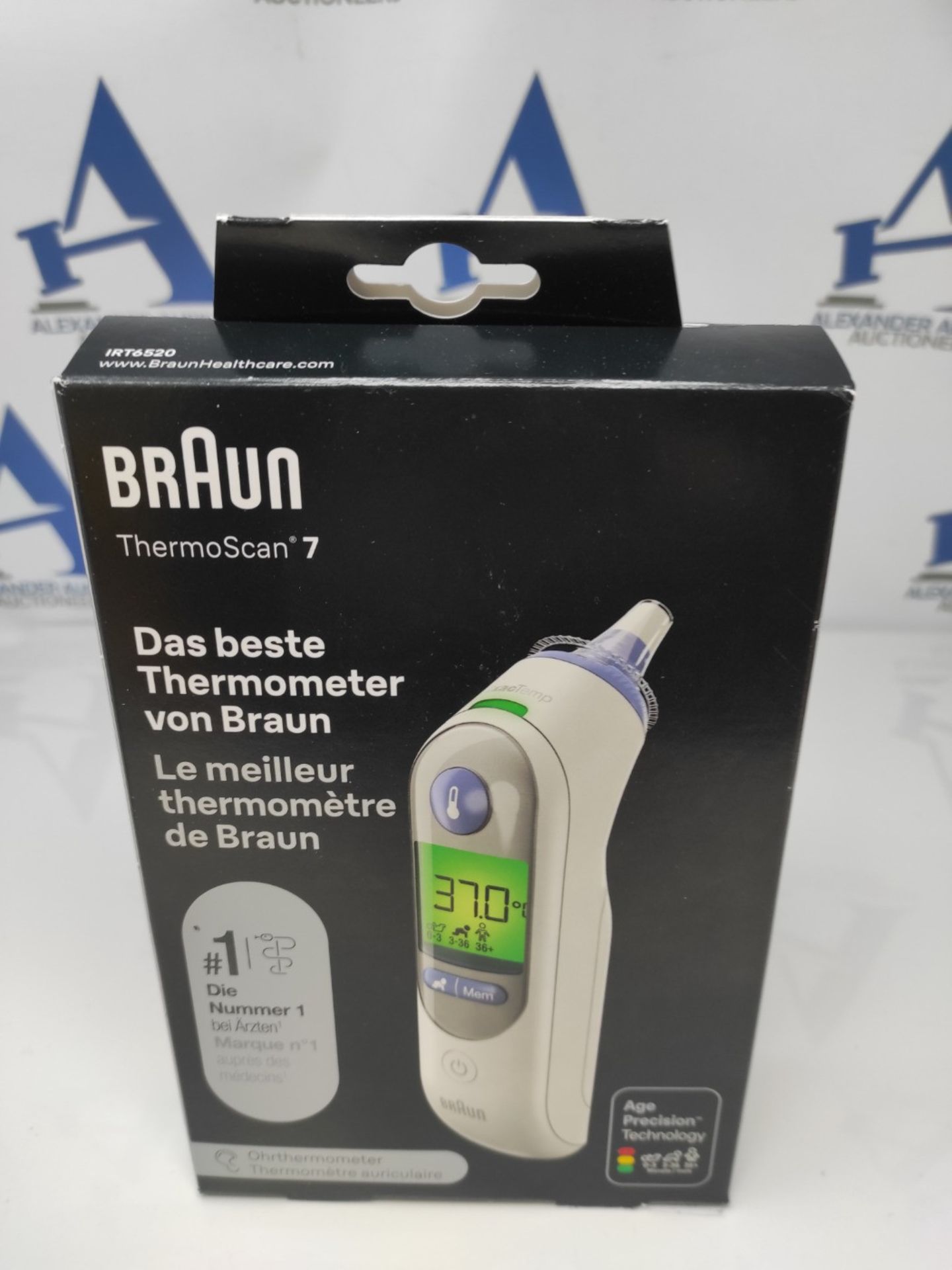 RRP £52.00 Braun ThermoScan 7 ear thermometer (Age Precision, color-coded temperature display, fe - Image 2 of 3