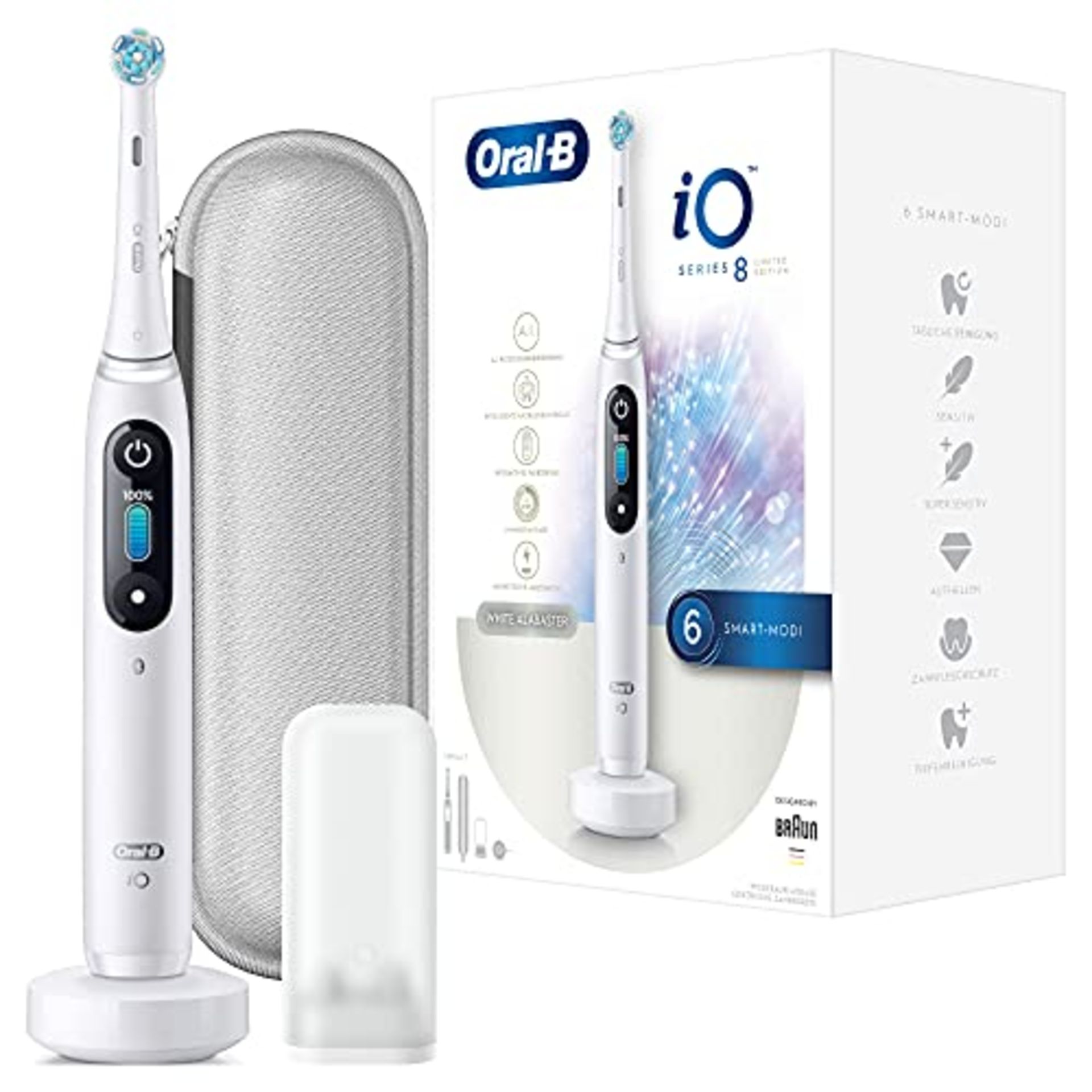 RRP £197.00 Oral-B iO Series 8 Electric Toothbrush, 6 cleaning modes for dental care, magnetic tec