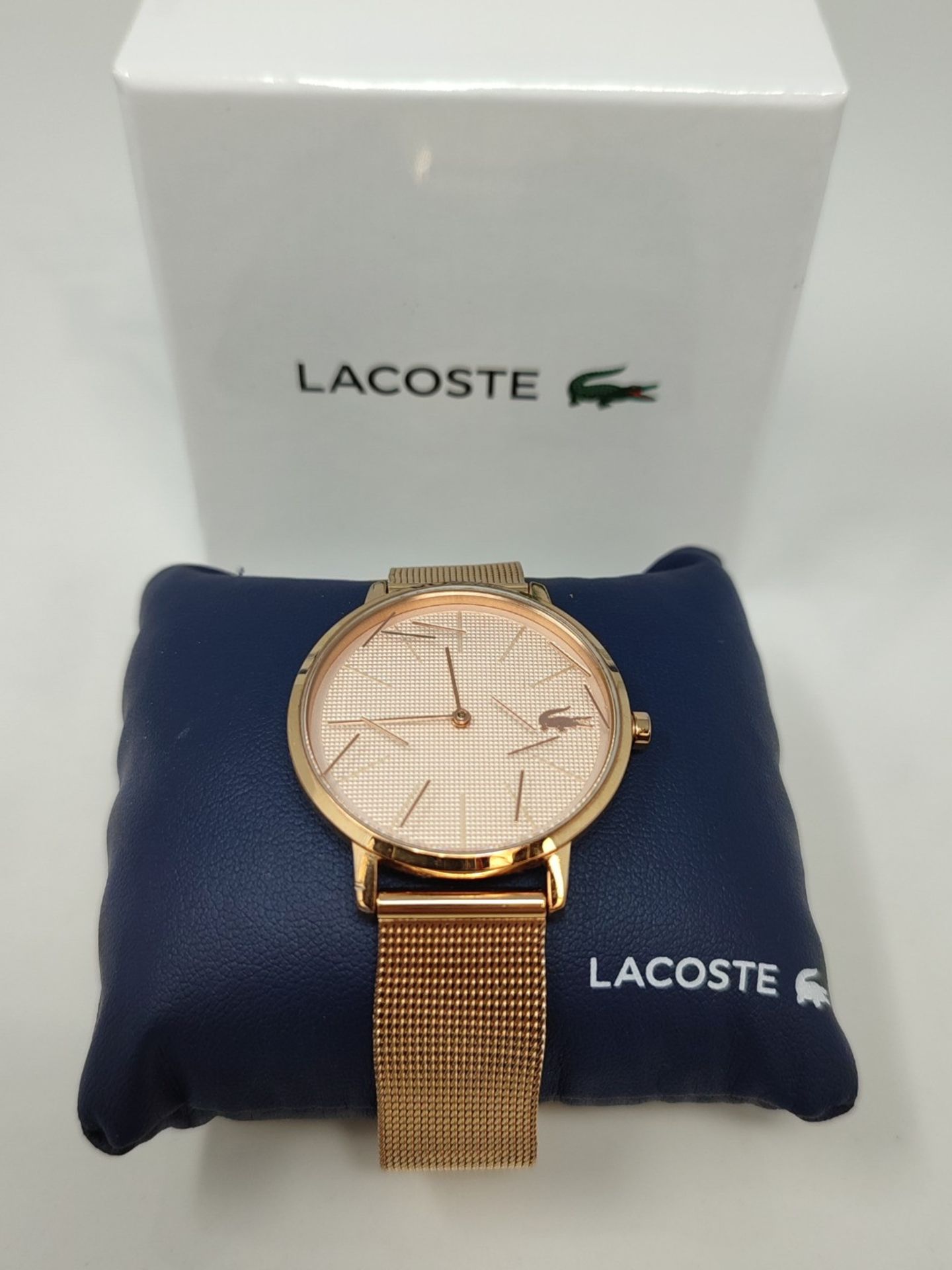 RRP £138.00 Lacoste Women's Quartz Analog Watch with Rose Gold Milanese Stainless Steel Bracelet - - Image 2 of 3