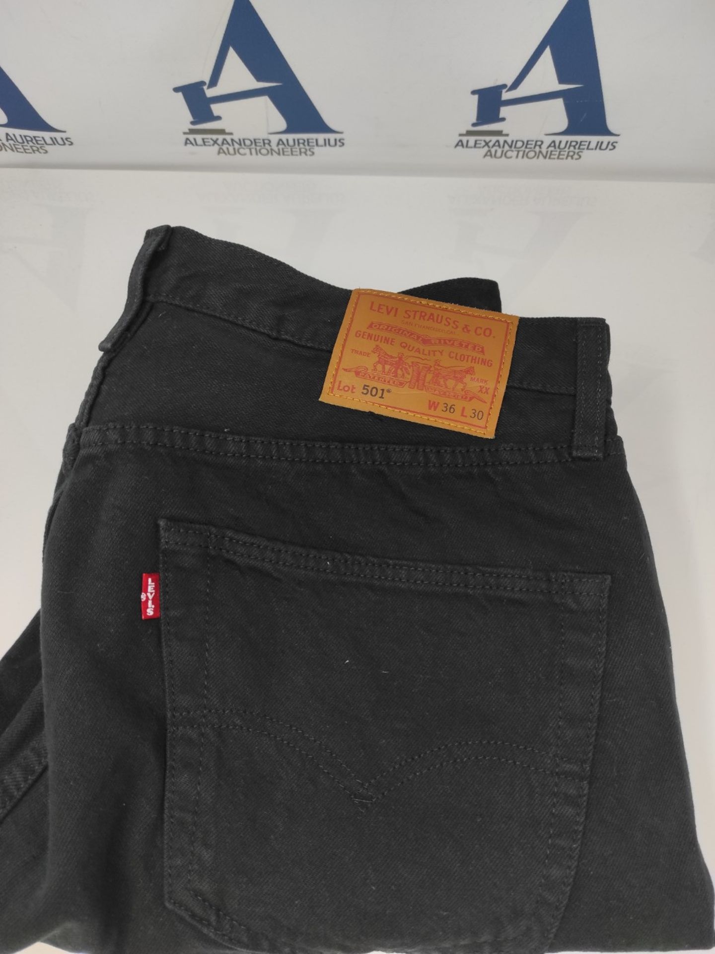 RRP £59.00 Levi's 501 Original Fit Jeans Men, Stonewashed Black, 36W / 30L - Image 2 of 2