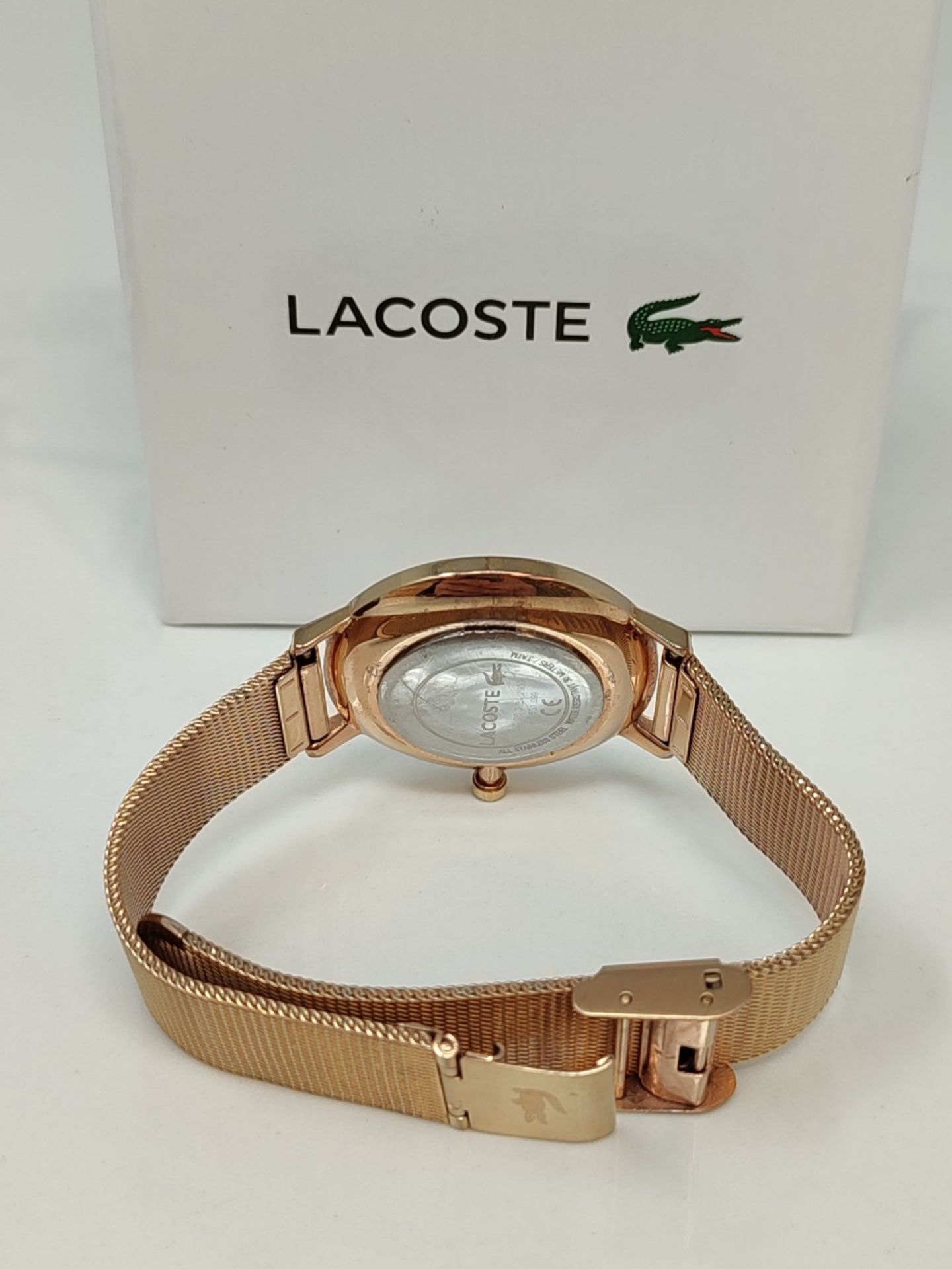 RRP £138.00 Lacoste Women's Quartz Analog Watch with Rose Gold Milanese Stainless Steel Bracelet - - Image 3 of 3