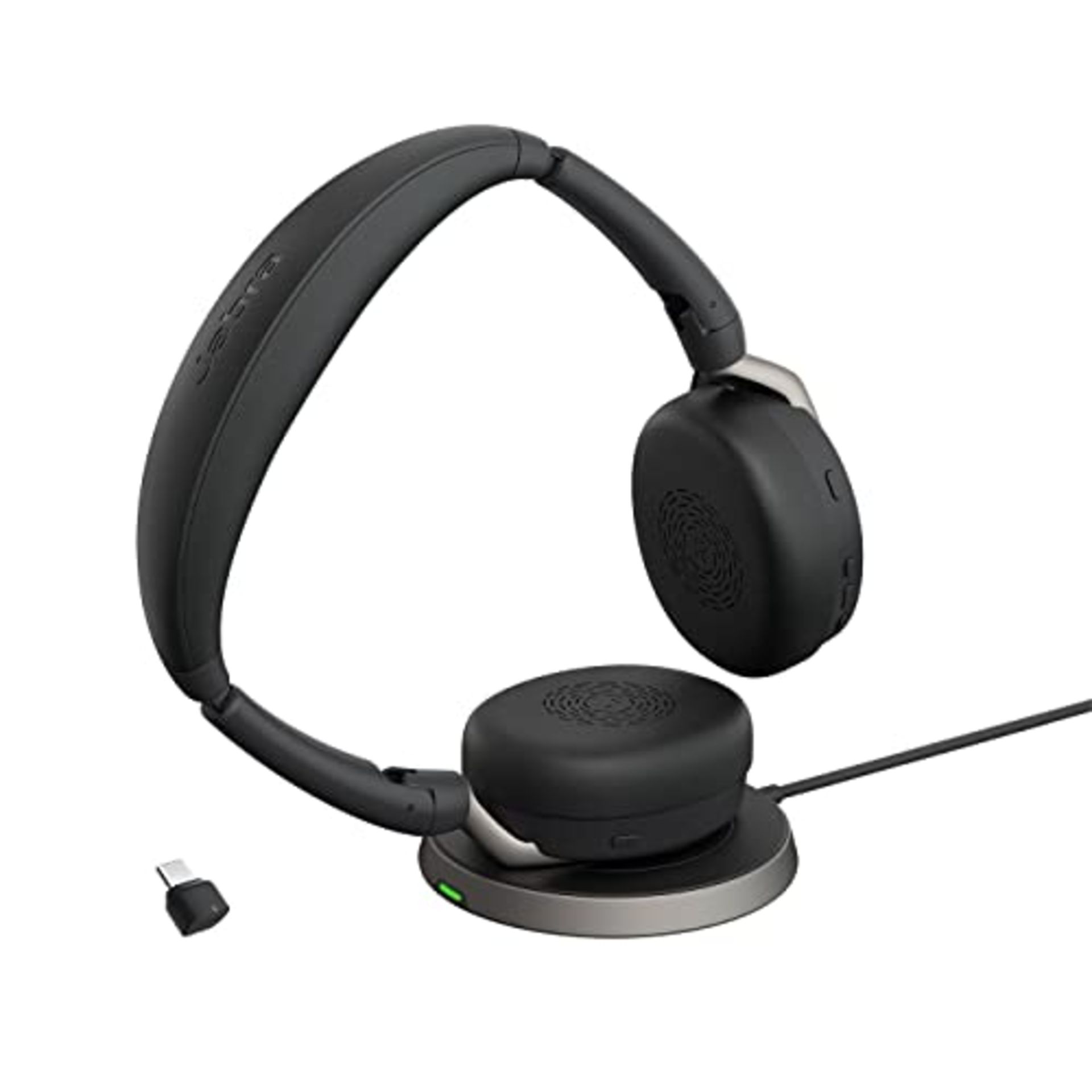 RRP £245.00 Jabra Evolve2 65 Flex - stereo headset with Bluetooth, wireless charging station, nois