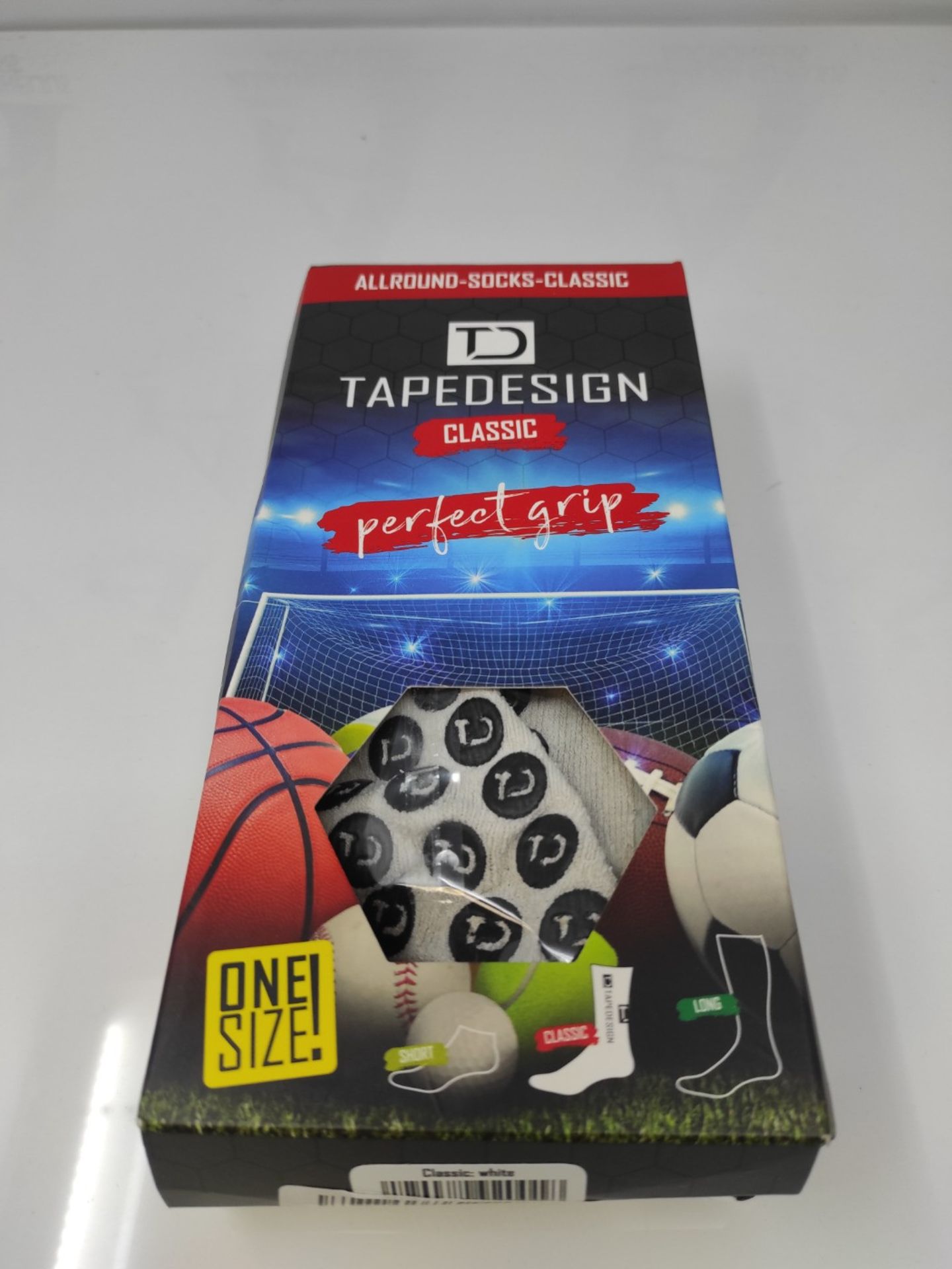TAPEDESIGN "Classic" - 1 Pair of Non-Slip Soccer Socks with Rubberized Nubs (Unisex) - - Image 2 of 3