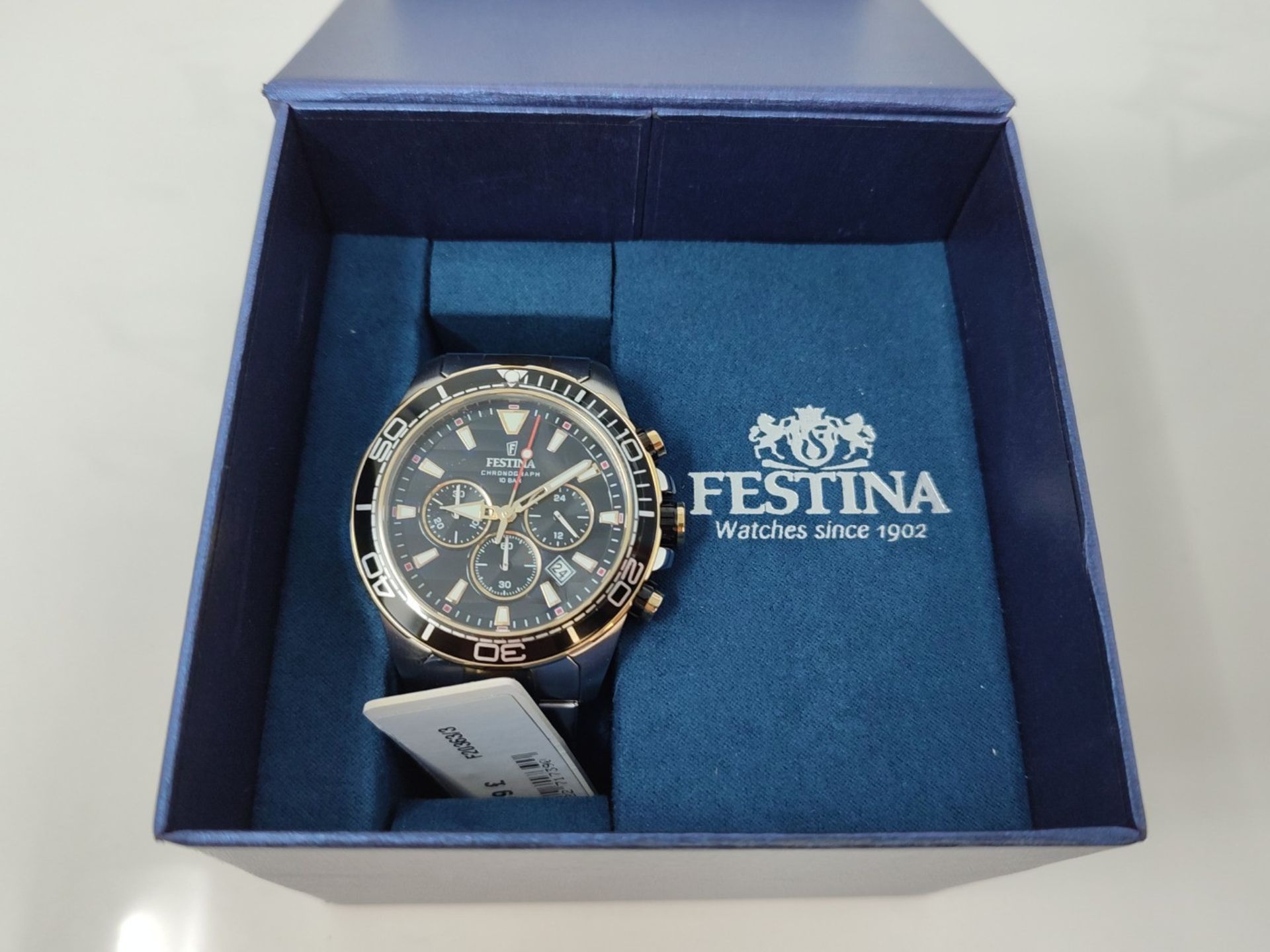 RRP £201.00 FESTINA Men's Quartz Chronograph Watch with Stainless Steel Strap F20363/3 - Image 2 of 3