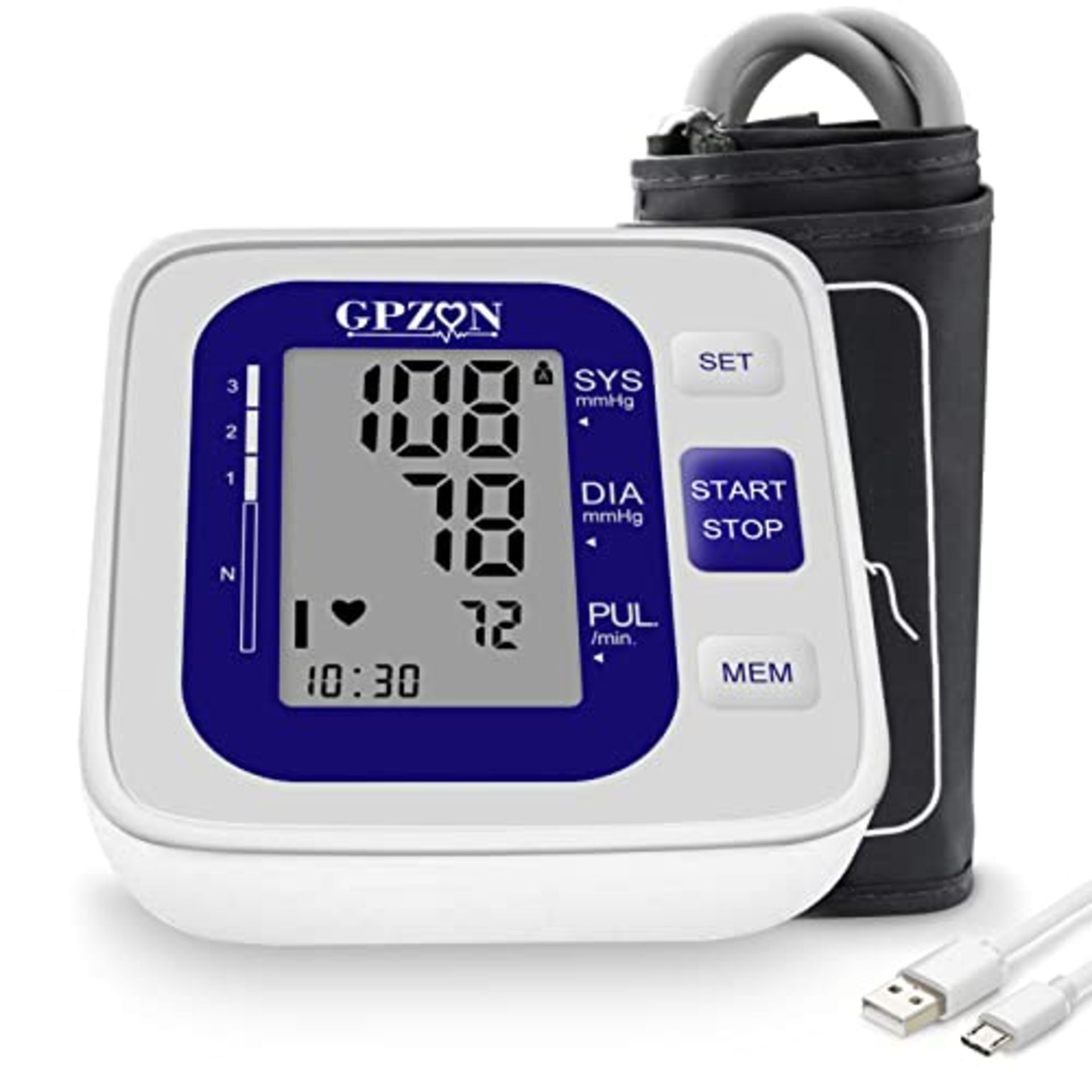 Gpzon B26 Arm Blood Pressure Monitor Cuff Machine BP Cuff, Accurate Automatic Kit for