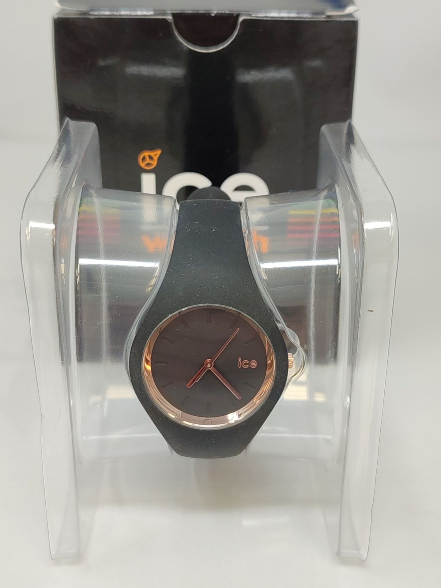RRP £89.00 ICE-WATCH - Ice Glam Black Rose-Gold - Black Watch for Women with Silicone Bracelet - - Image 2 of 3