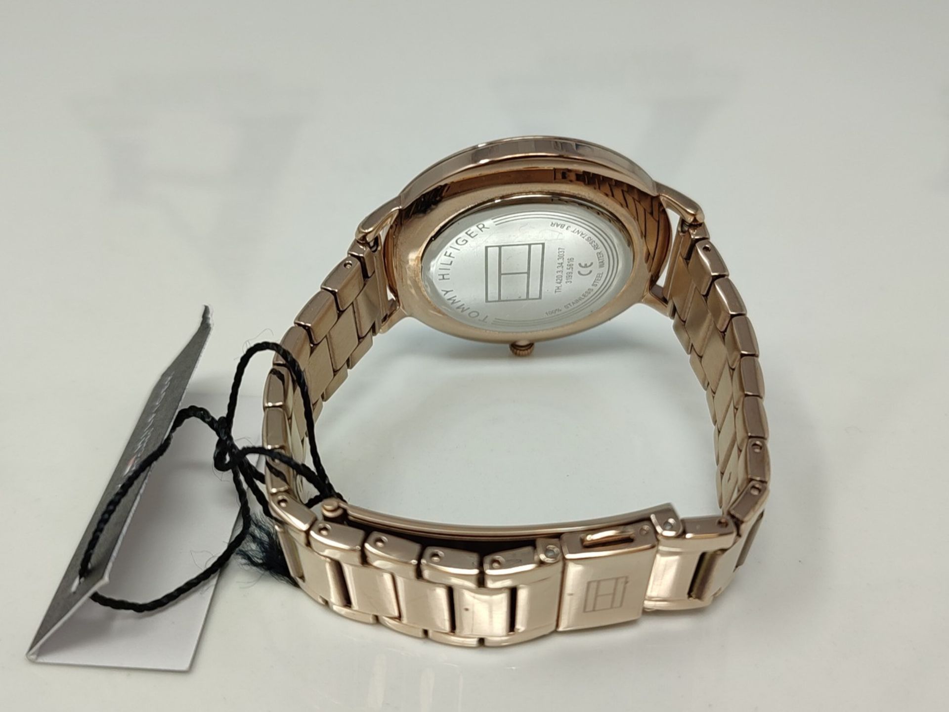 RRP £130.00 Tommy Hilfiger Women's Analog Quartz Watch with Light Rose Gold Stainless Steel Bracel - Bild 3 aus 3