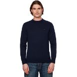 RRP £58.00 Tommy Hilfiger Pima Organic Cotton Cashmere Crew Neck Pullover, Desert Sky, L Men