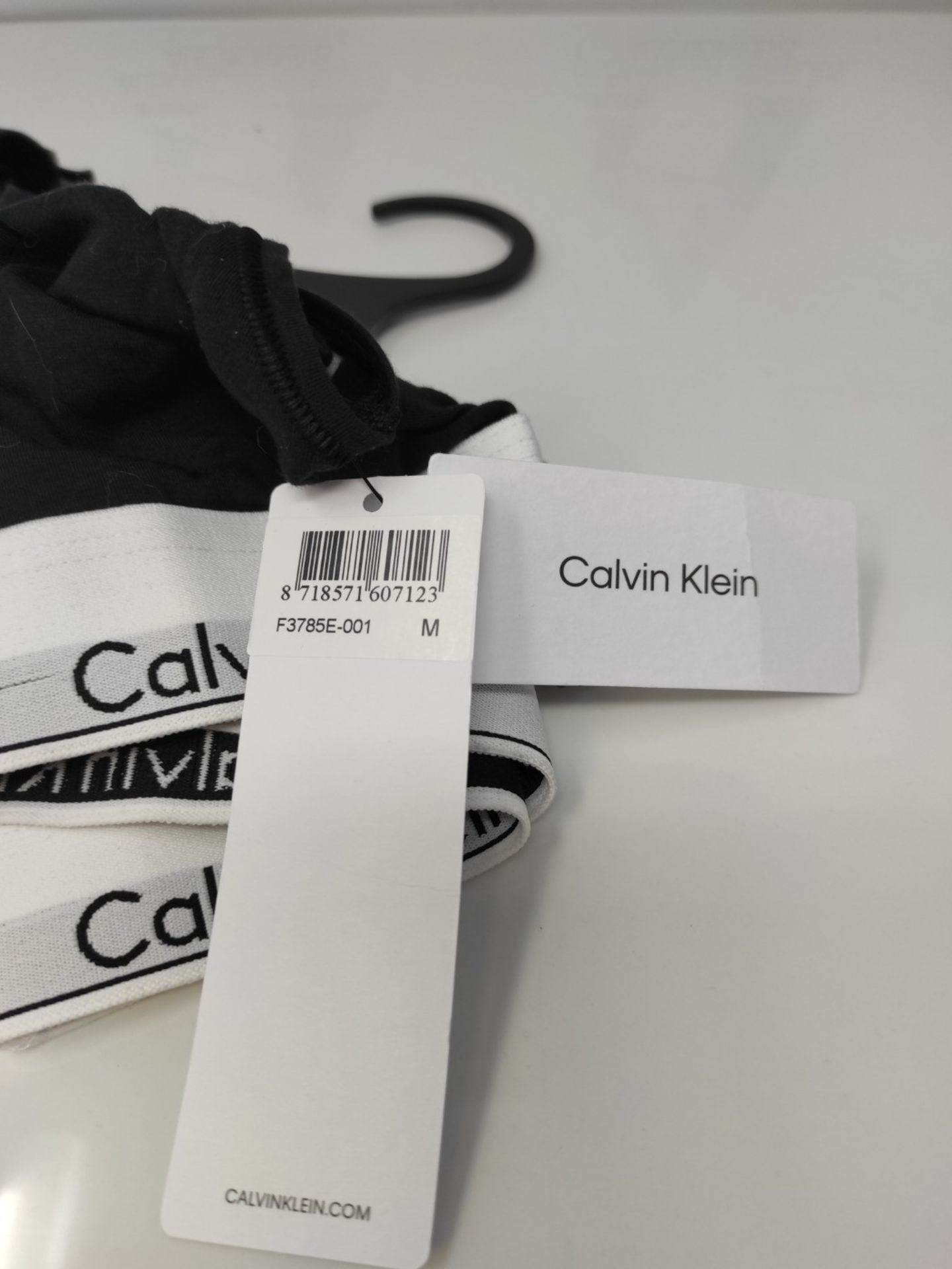 Calvin Klein Modern Cotton Unlined Bralette Sports Bra, Black (Black 001), Medium for - Image 3 of 3